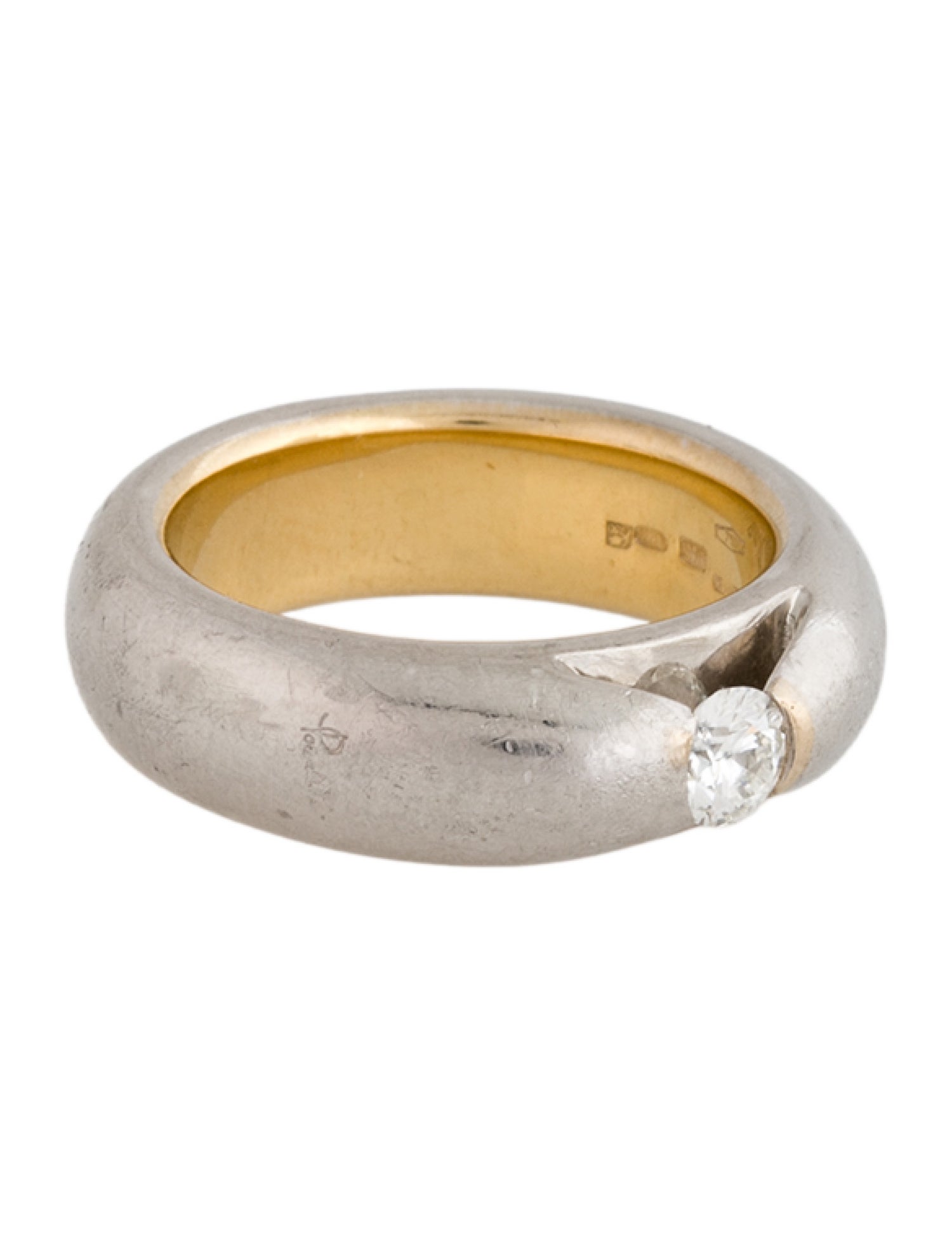 Pomellato Platinum Diamond Solitaire Band
