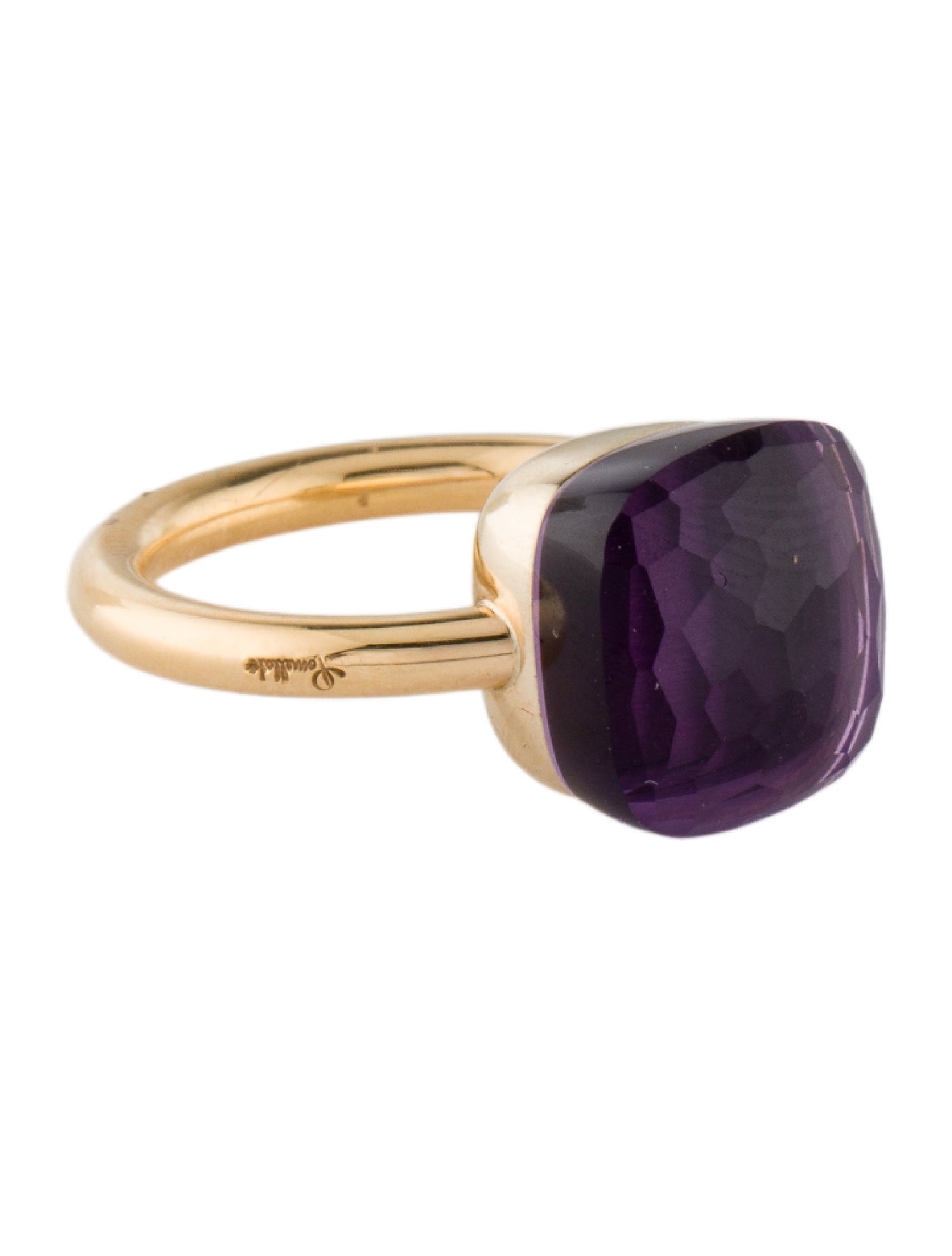 Pomellato 18K Amethyst Nudo Assolute Cocktail Ring