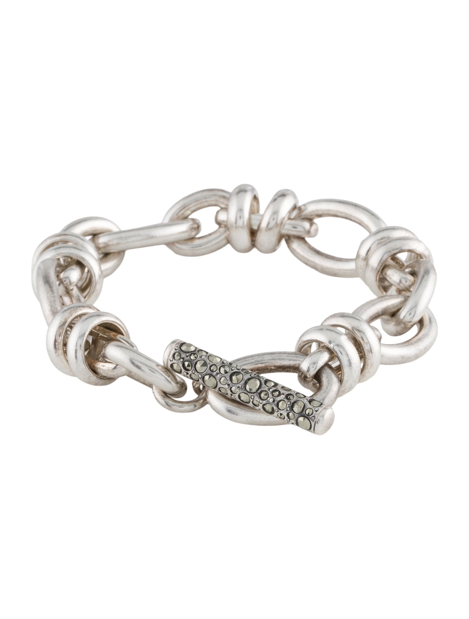 Pomellato 67 Marcasite Rondelle Oval Link Bracelet