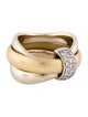 Pomellato 18K Diamond 3 Band Ring