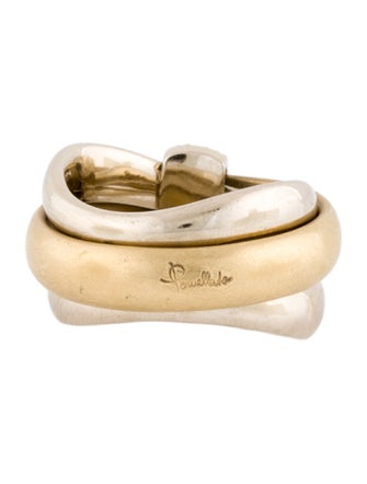 Pomellato 18K Diamond 3 Band Ring