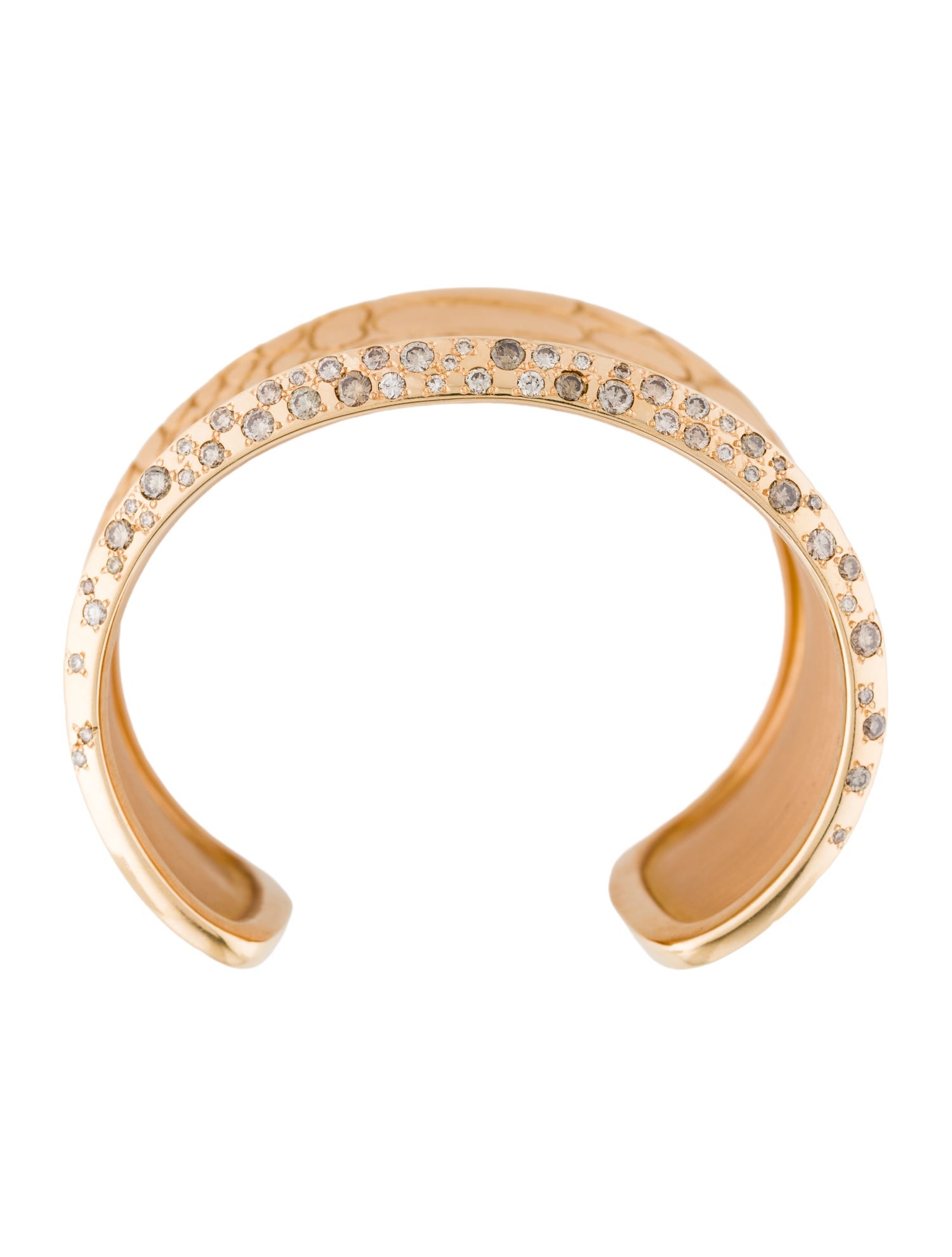 Pomellato 18K 1.96ctw Diamond Cuff Bracelet