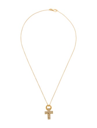 Pomellato 18K Diamond Sabbia Cross Pendant Necklace