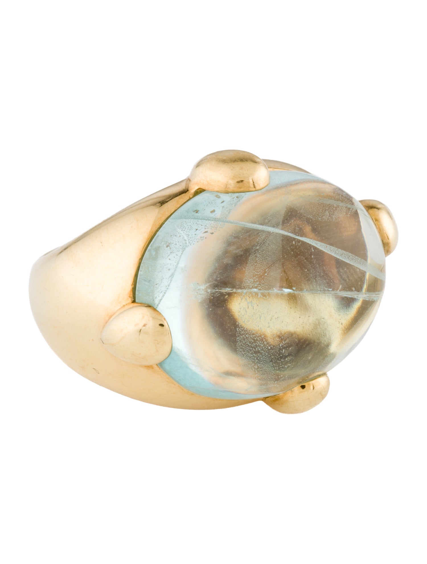 Pomellato 18K 24.20ct Aquamarine Griffe Cocktail Ring