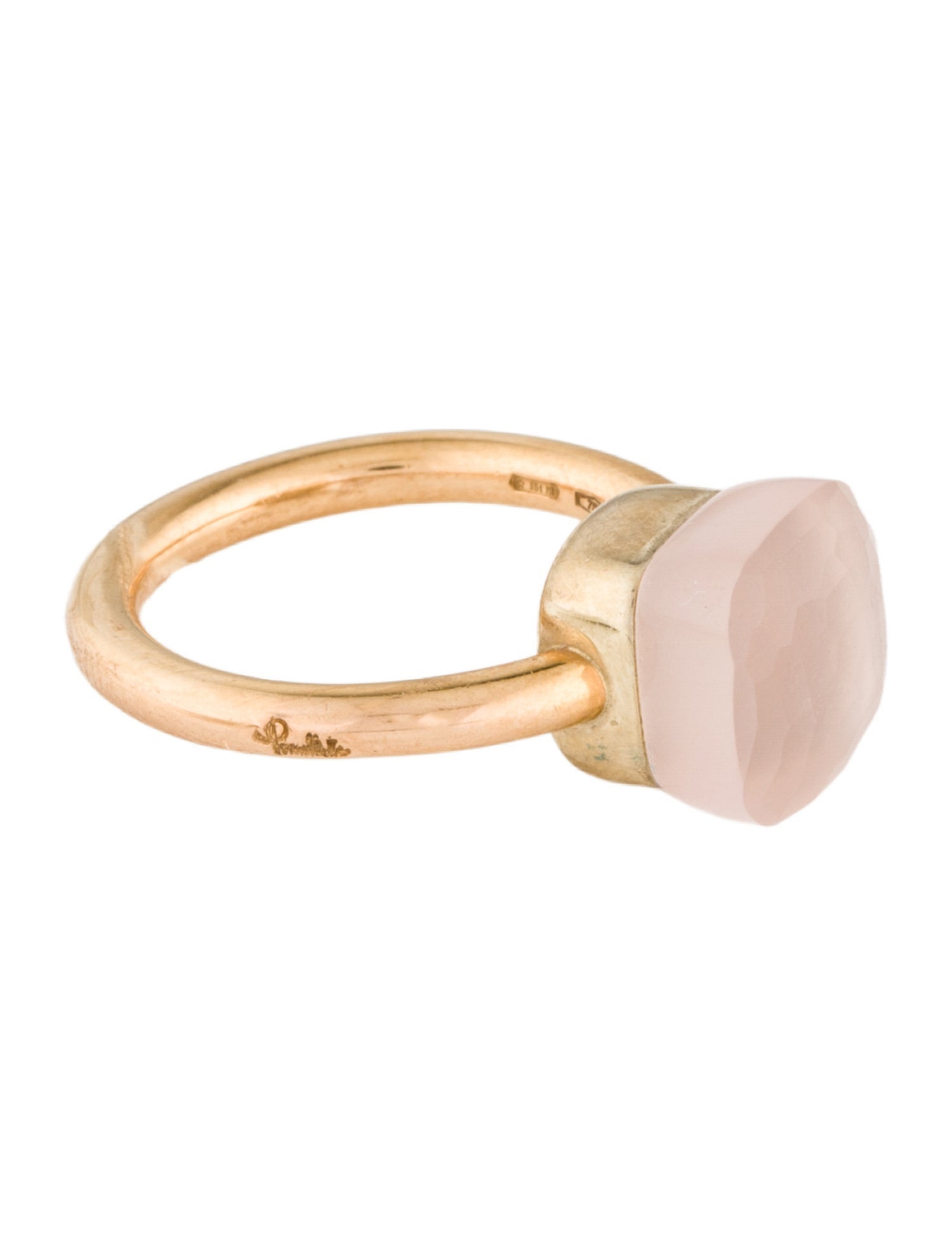 Pomellato 18K Rose Quartz Nudo Cocktail Ring