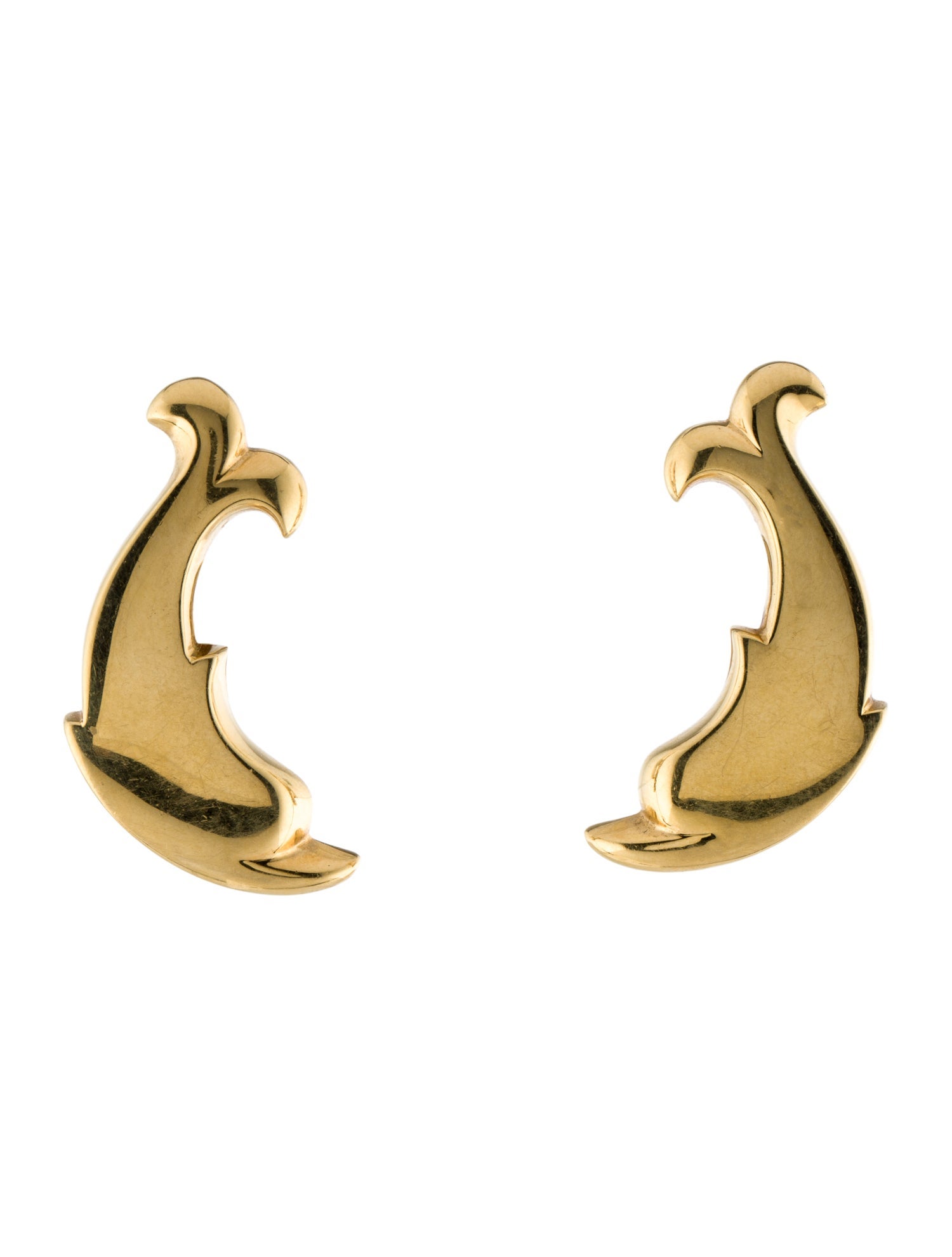 Pomellato 18K Vintage Dolphin Clip-On Earrings