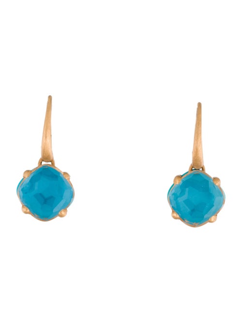 Pomellato 18K Quartz & Turquoise Capri Drop Earrings