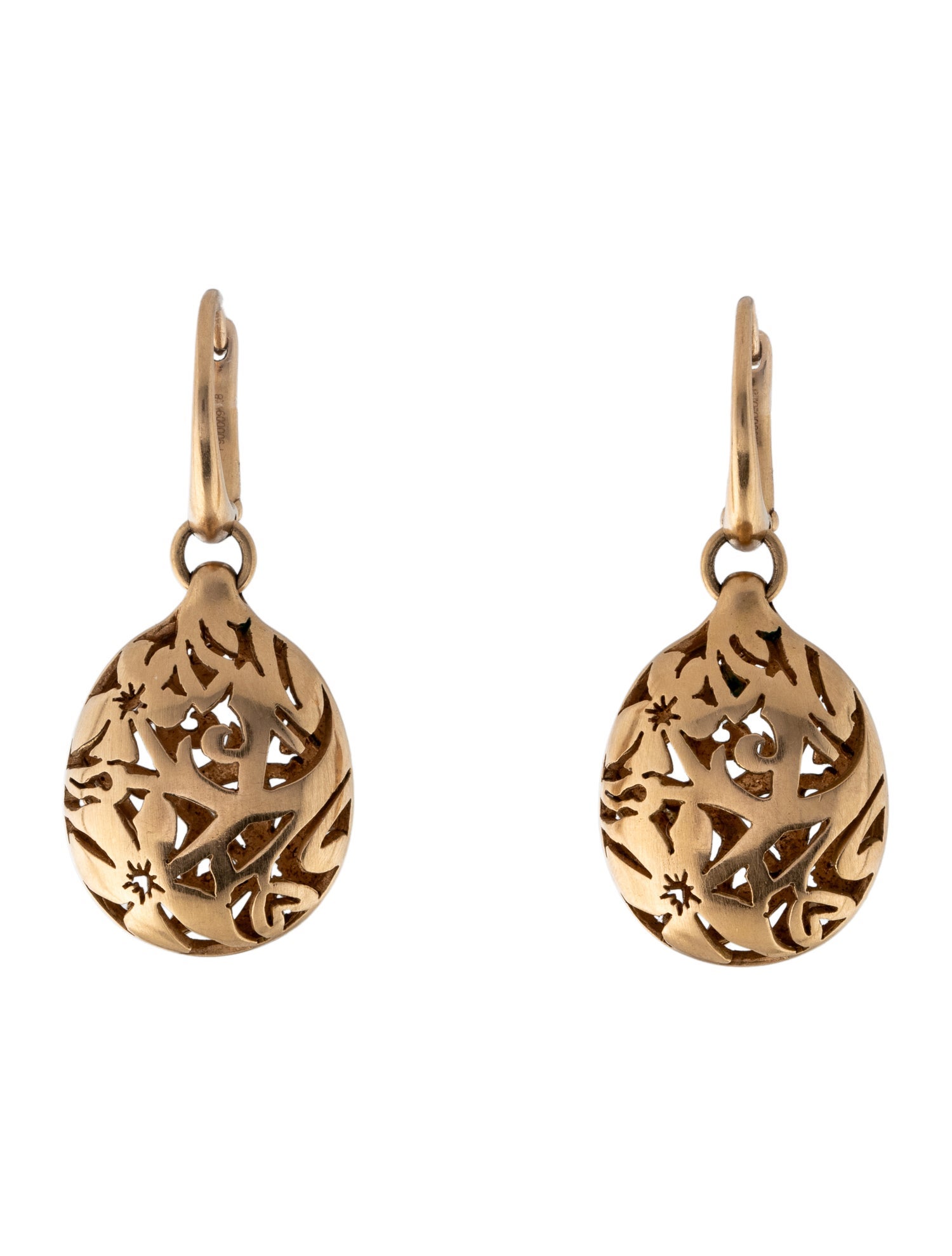 Pomellato 18K Arabesque Drop Earrings