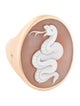 Pomellato 18K Shell Snake Cameo Cocktail Ring