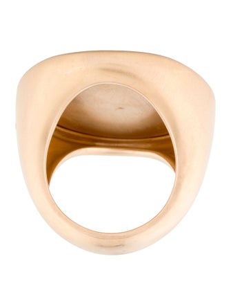 Pomellato 18K Shell Snake Cameo Cocktail Ring