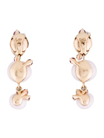 Pomellato 18K Ruby & Ceramic Capri Drop Earrings