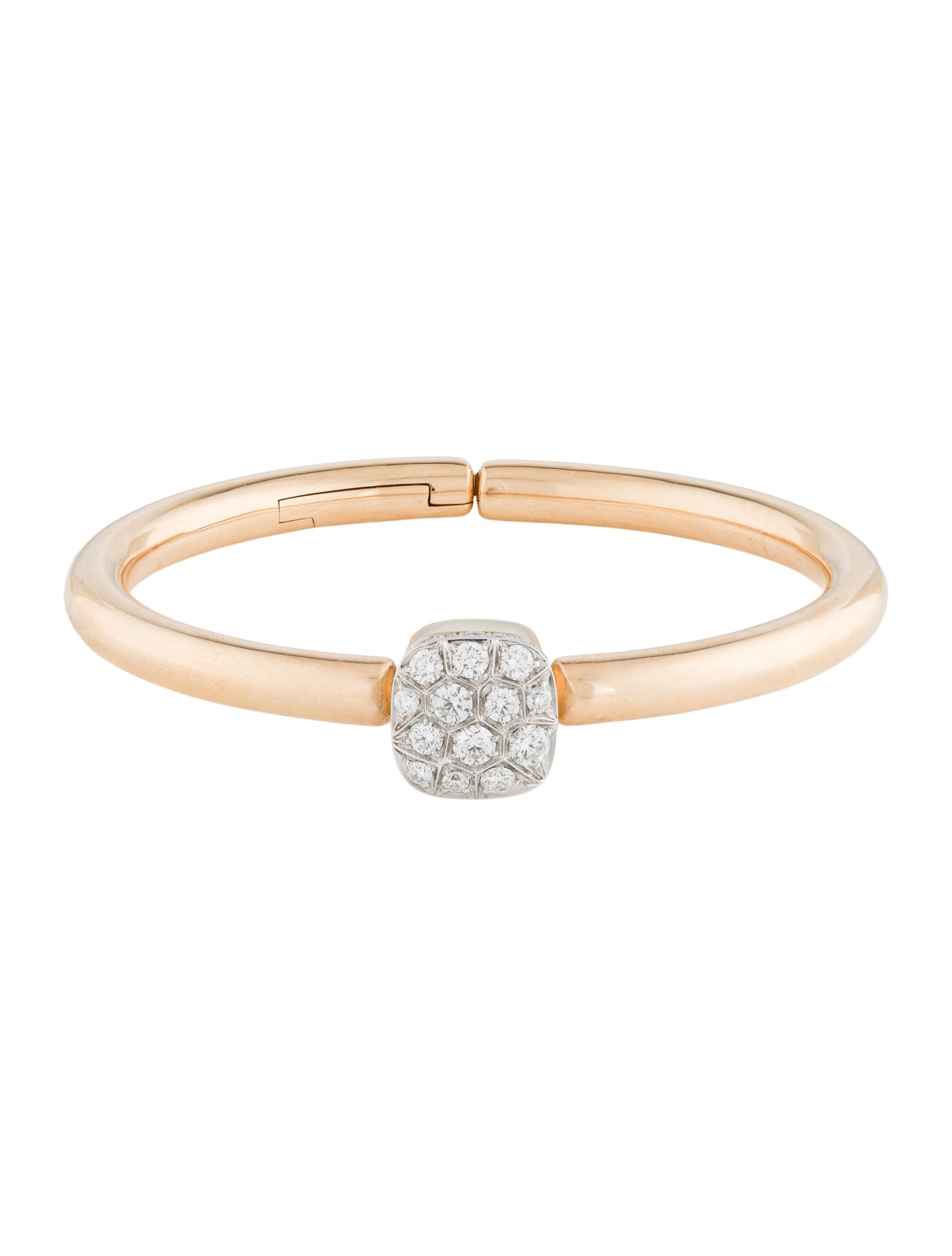 Pomellato 18K Diamond Nudo Bangle Bracelet