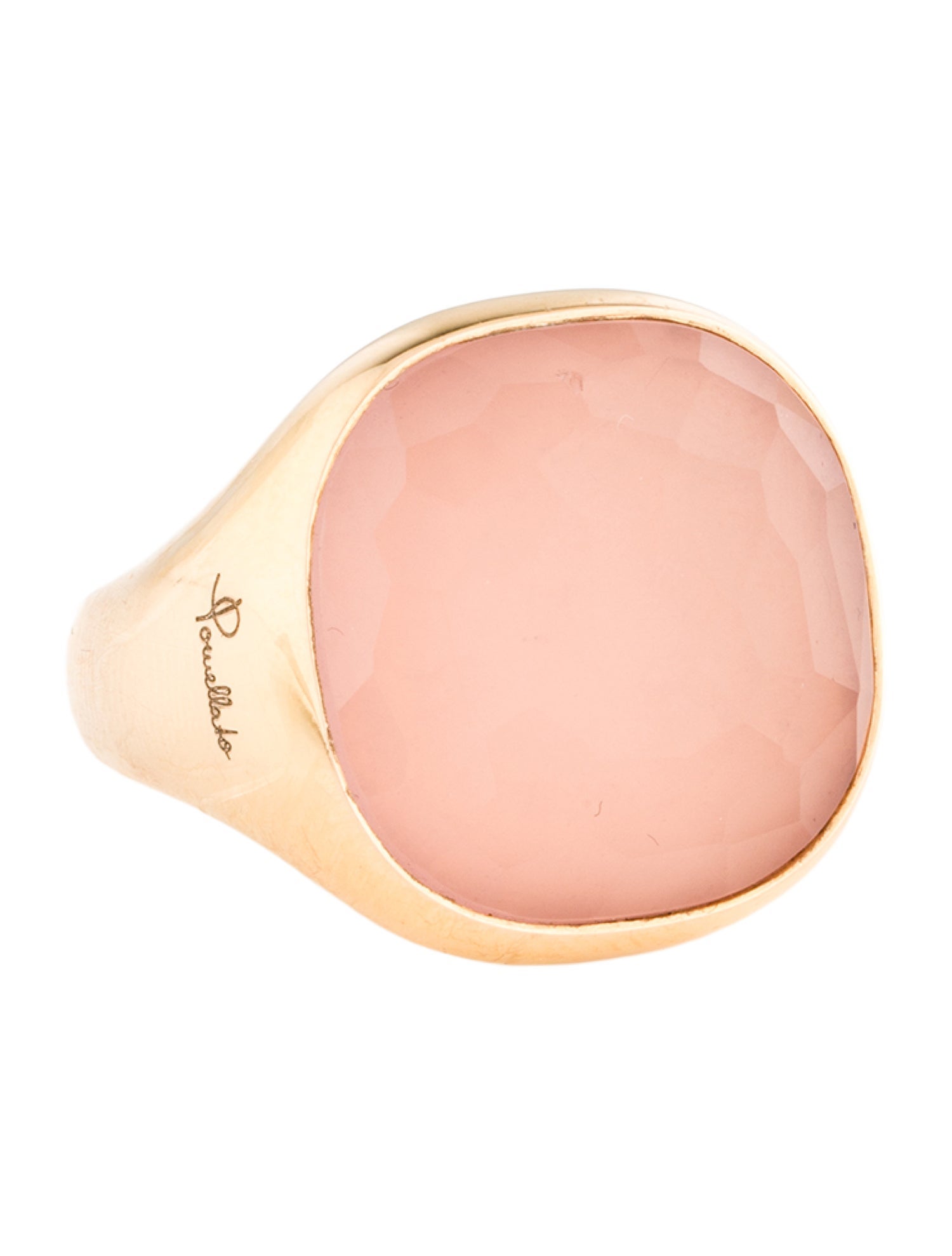 Pomellato 18K Quartz Doublet Cipria Cocktail Ring