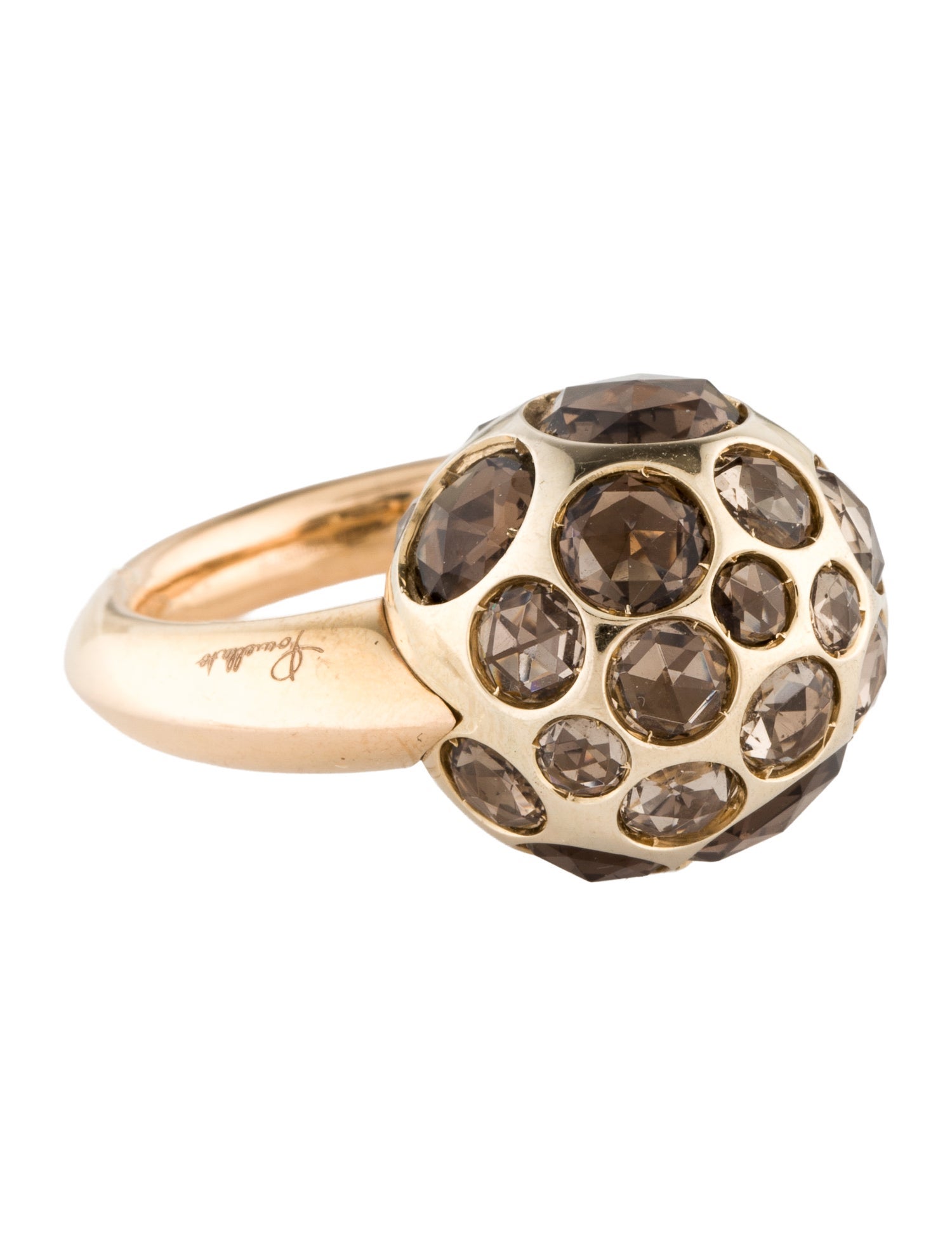 Pomellato 18K Smoky Quartz Harem Cocktail Ring