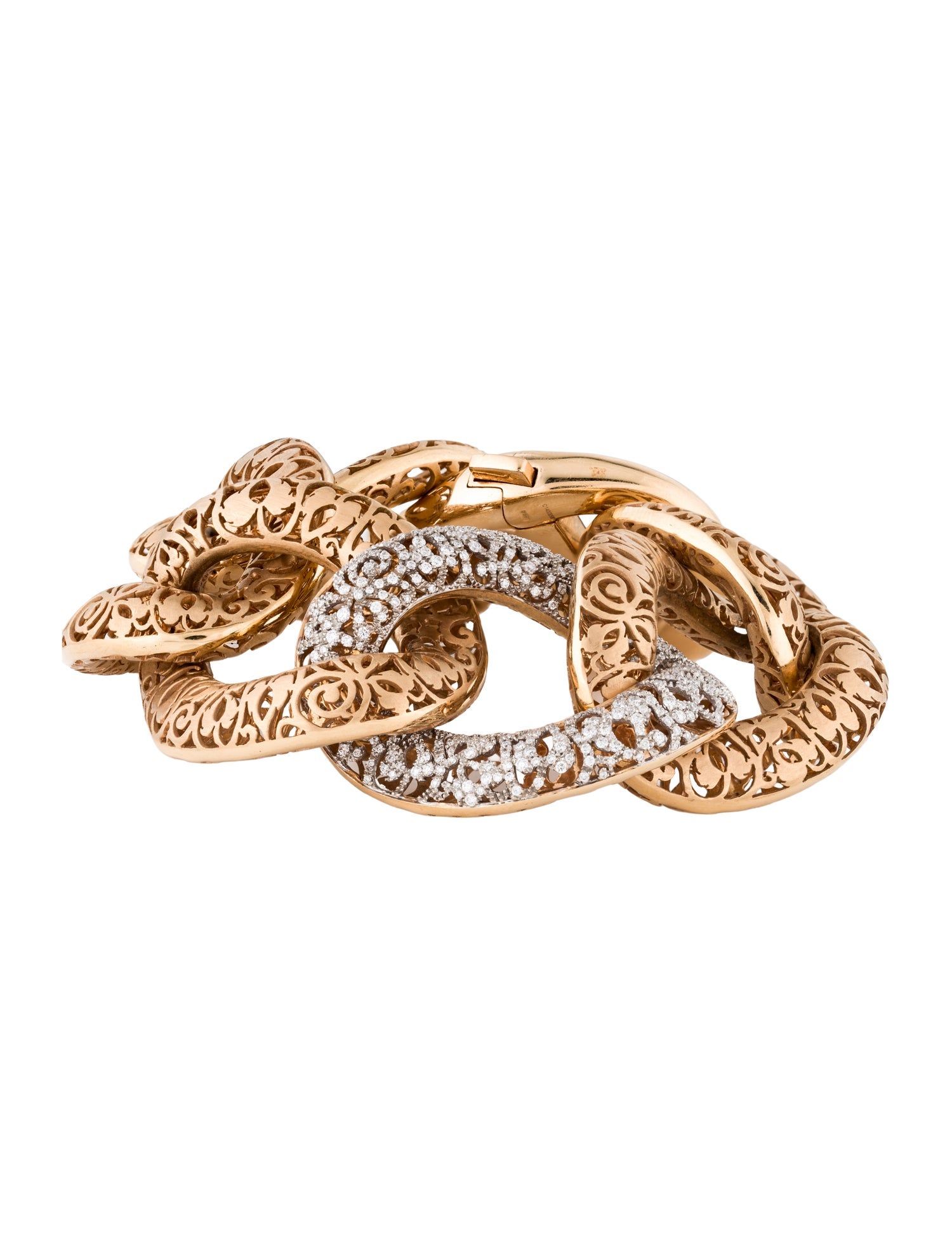 Pomellato 18K 1.30ctw Diamond Arabesque Bracelet