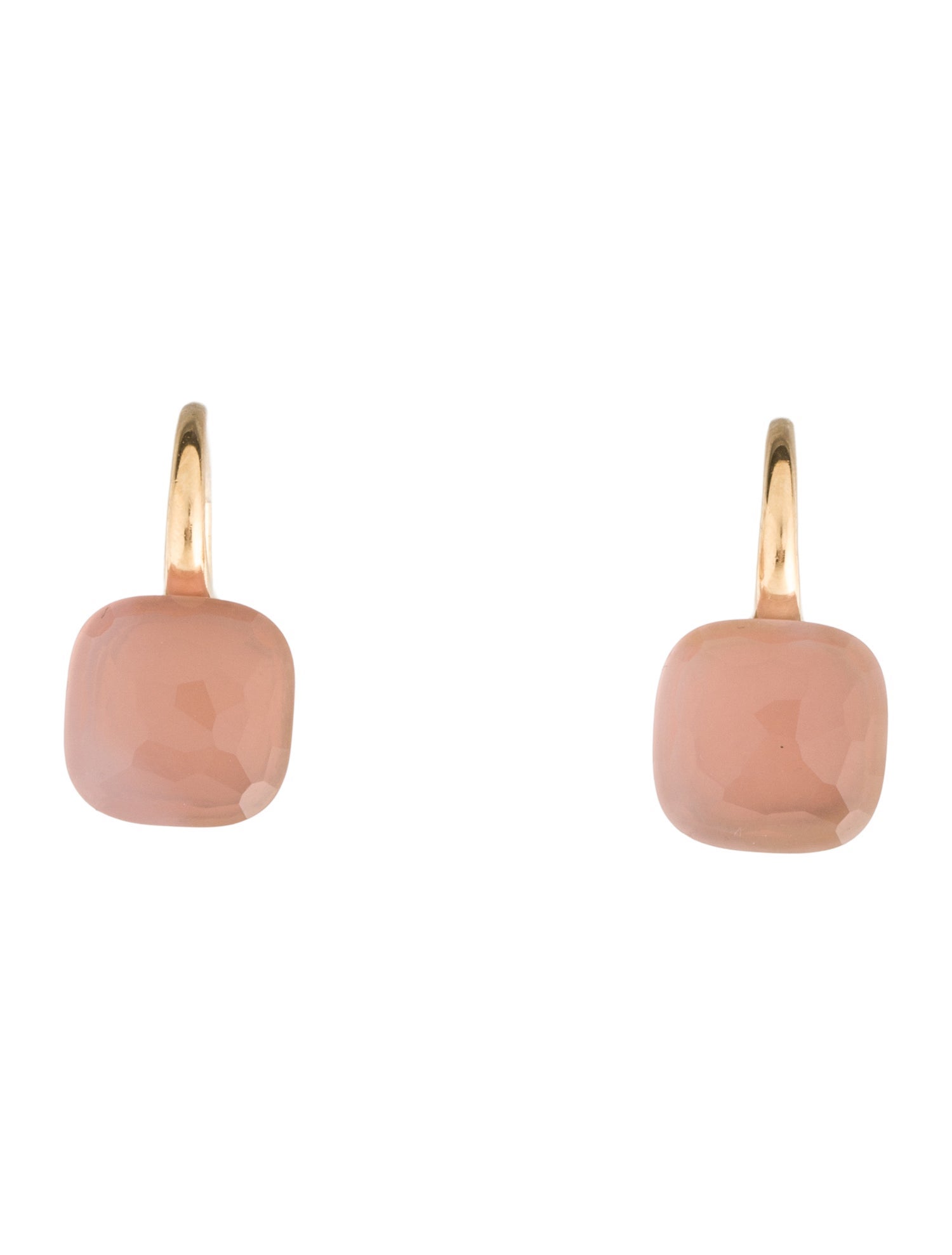 Pomellato 18K Rose Quartz Nudo Drop Earrings