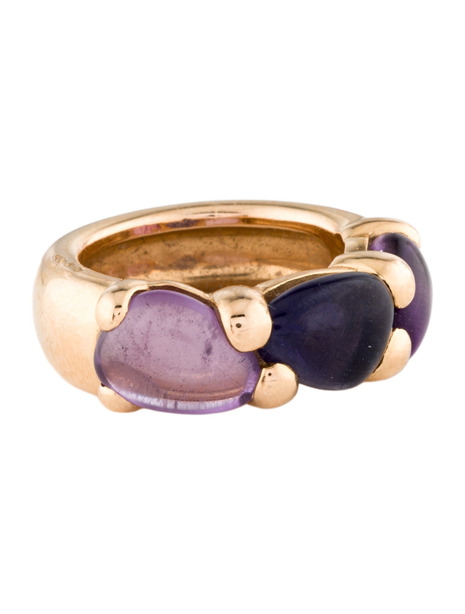 Pomellato 18K Amethyst & Iolite Band Ring