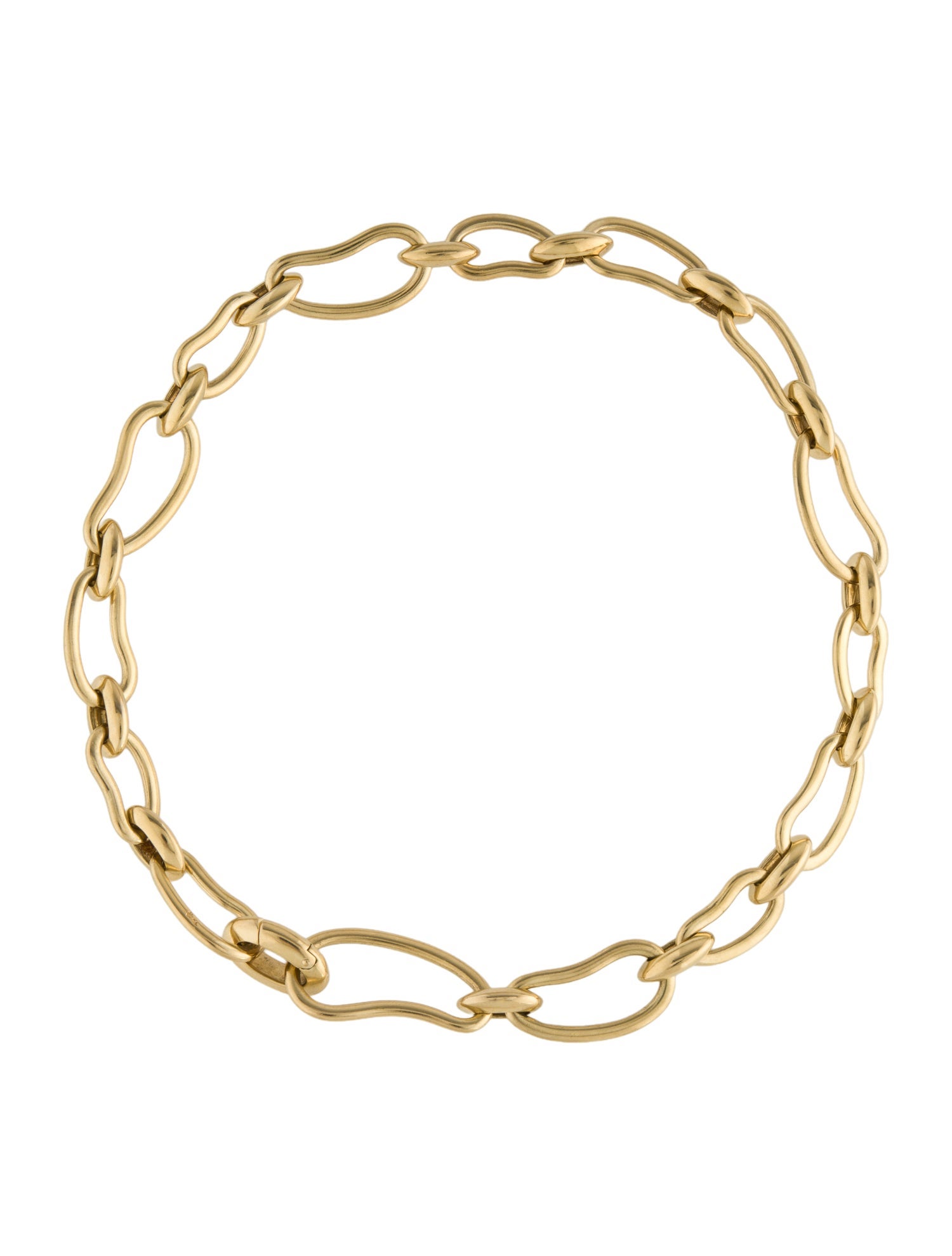 Pomellato 18K Curved Oval Link Chain Necklace