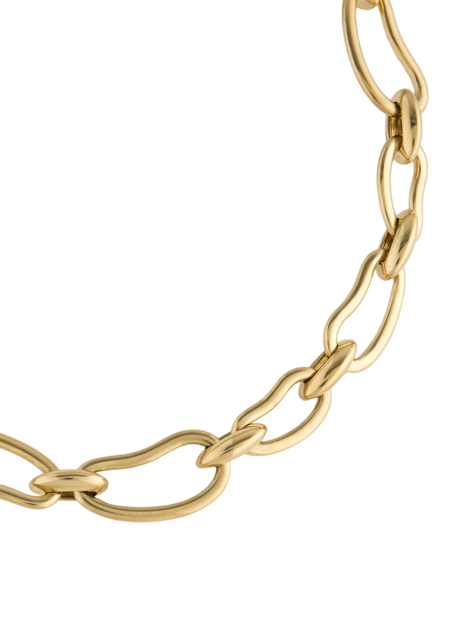 Pomellato 18K Curved Oval Link Chain Necklace
