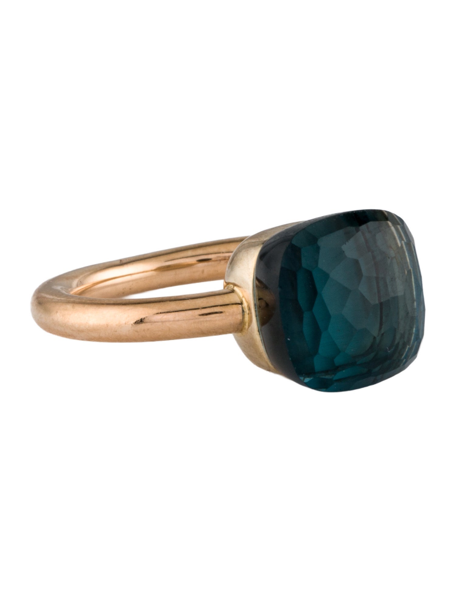 Pomellato 18K Topaz Nudo Classic London Blue Stone Ring
