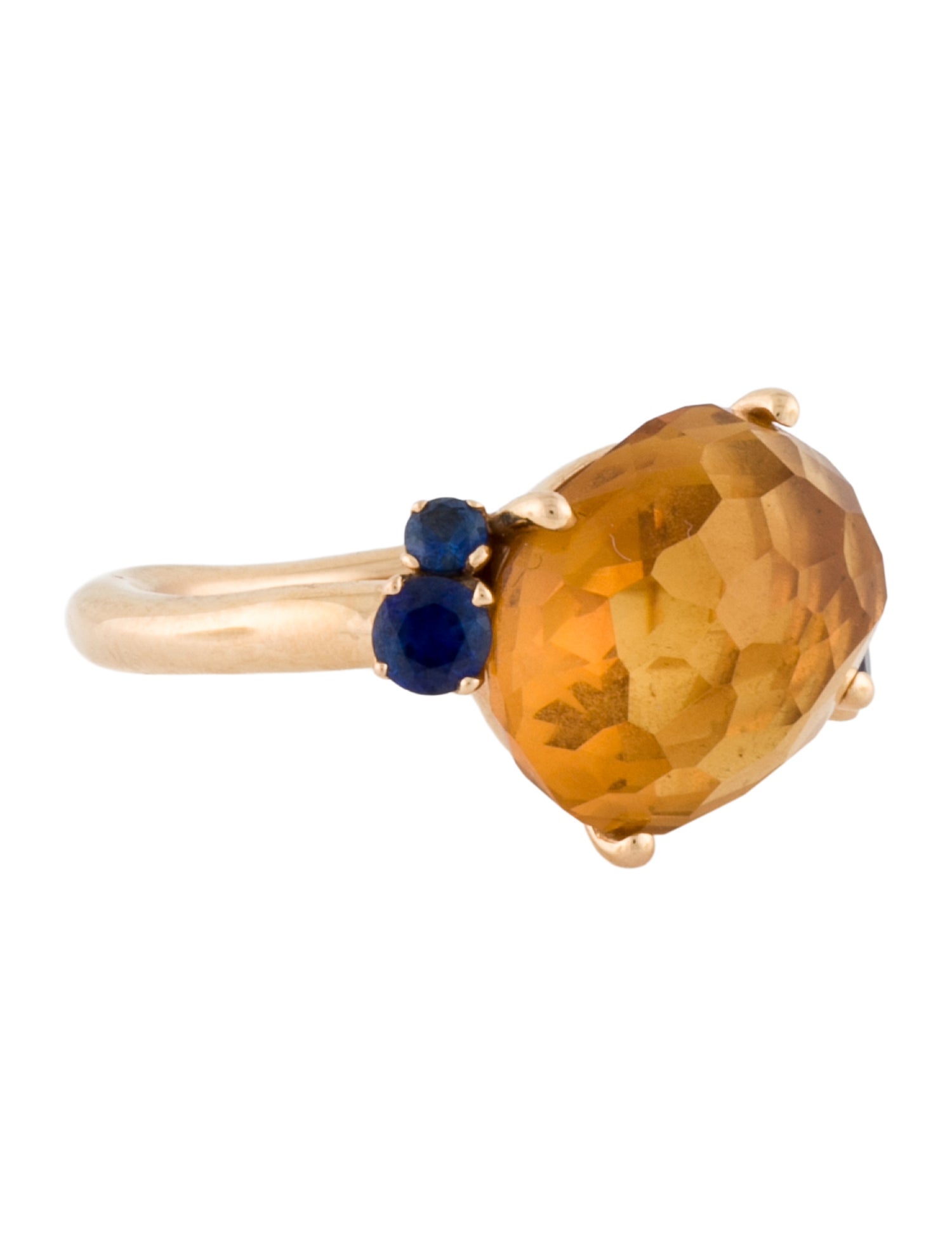 Pomellato 18K Citrine & Sapphire Bahia Cocktail Ring