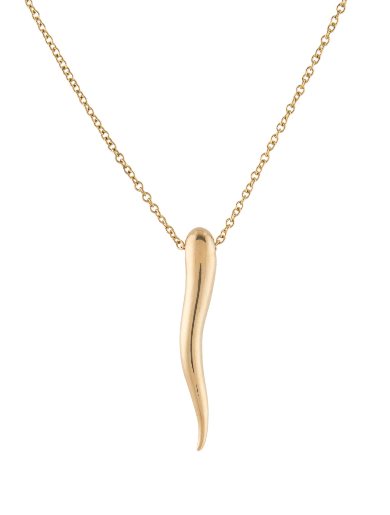 Pomellato Vintage 18K Large Horn Pendant Necklace