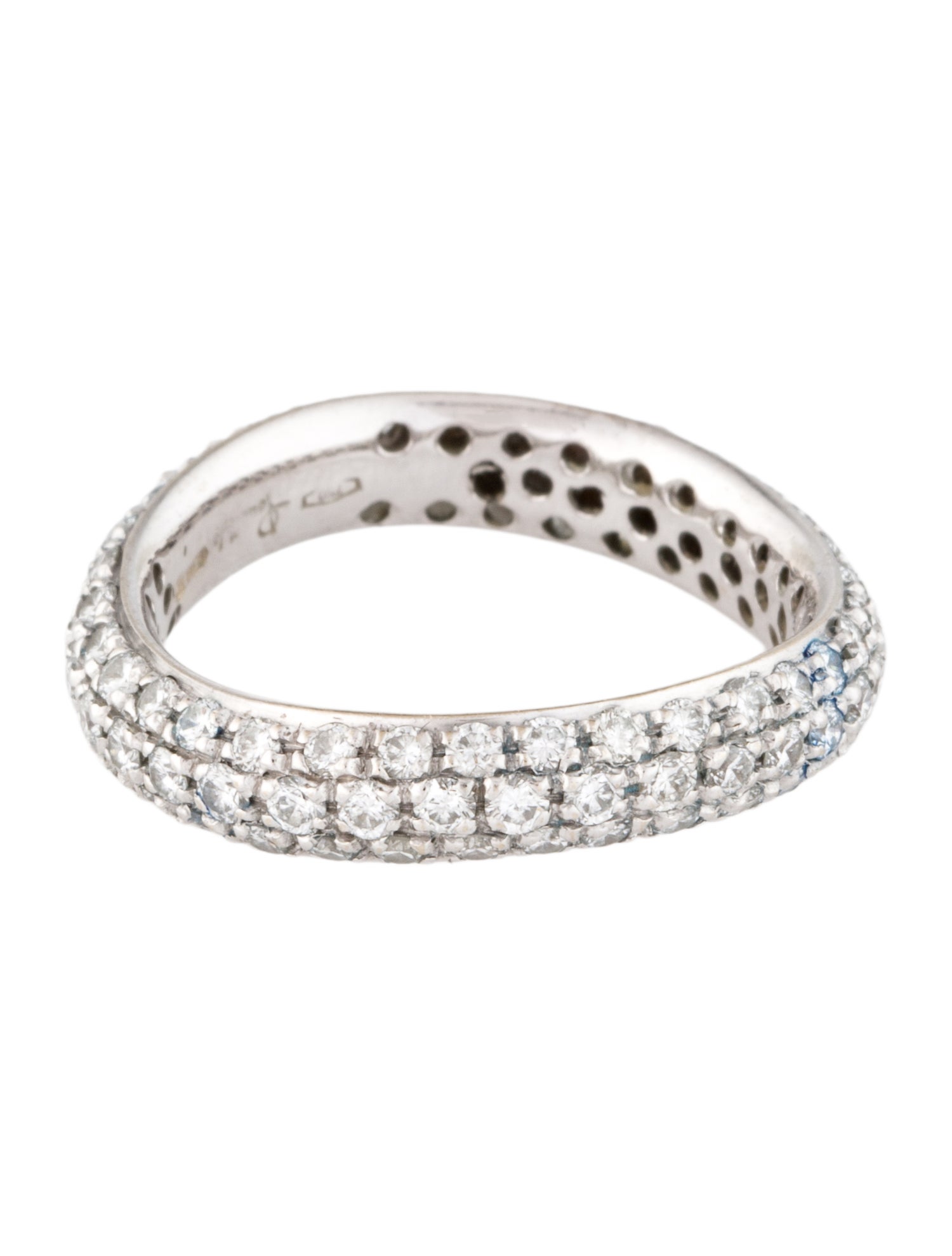 Pomellato 18K 1.48ctw Diamond Wave Eternity Band