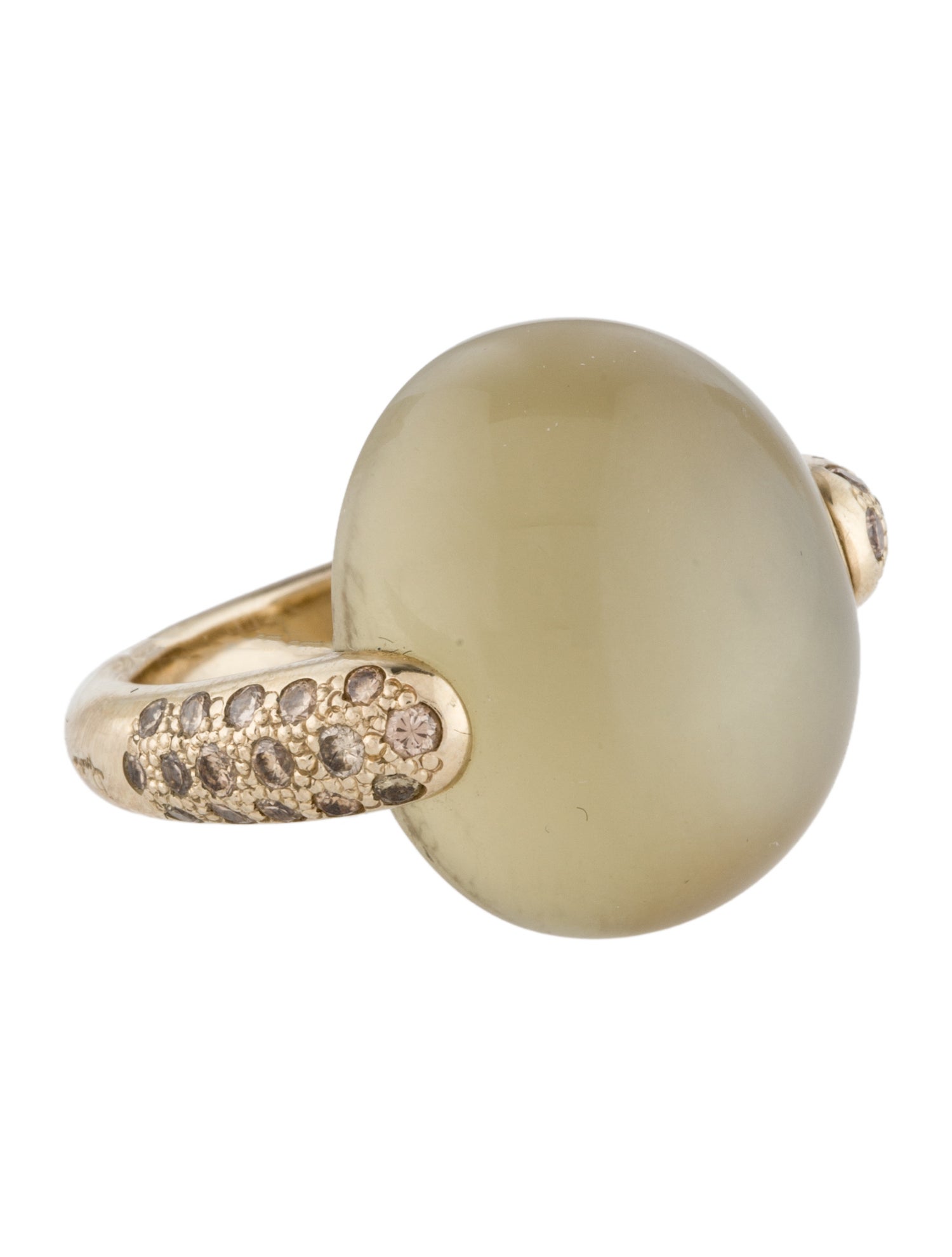 Pomellato 18K Moonstone & Diamond 'Luna' Cocktail Ring