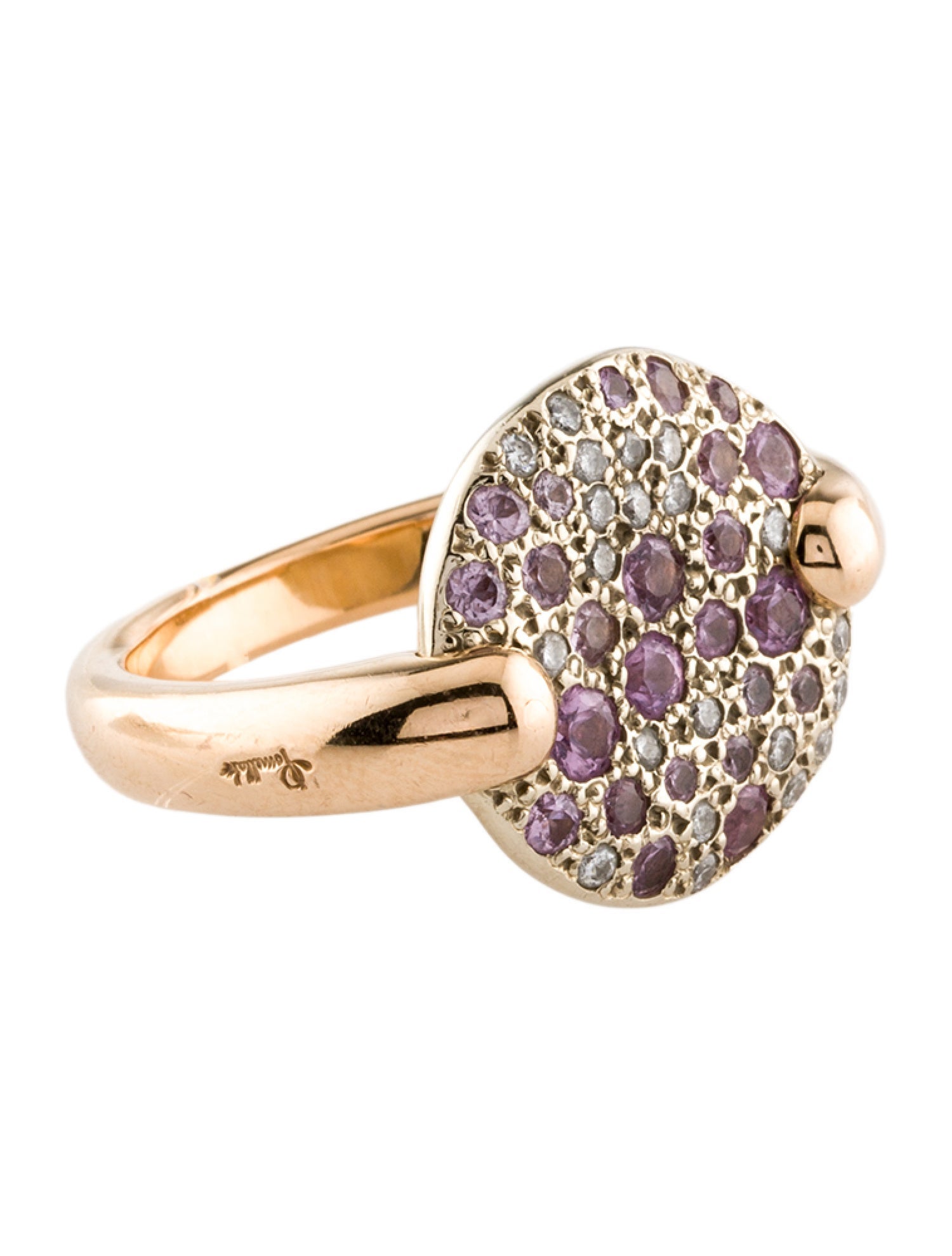 Pomellato 18K 1.05ctw Sapphire & Diamond Sabbia Cocktail Ring