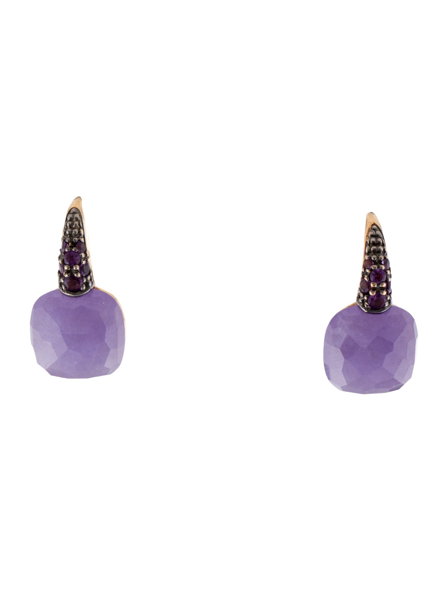 Pomellato 18K Jade & Amethyst Capri Drop Earrings