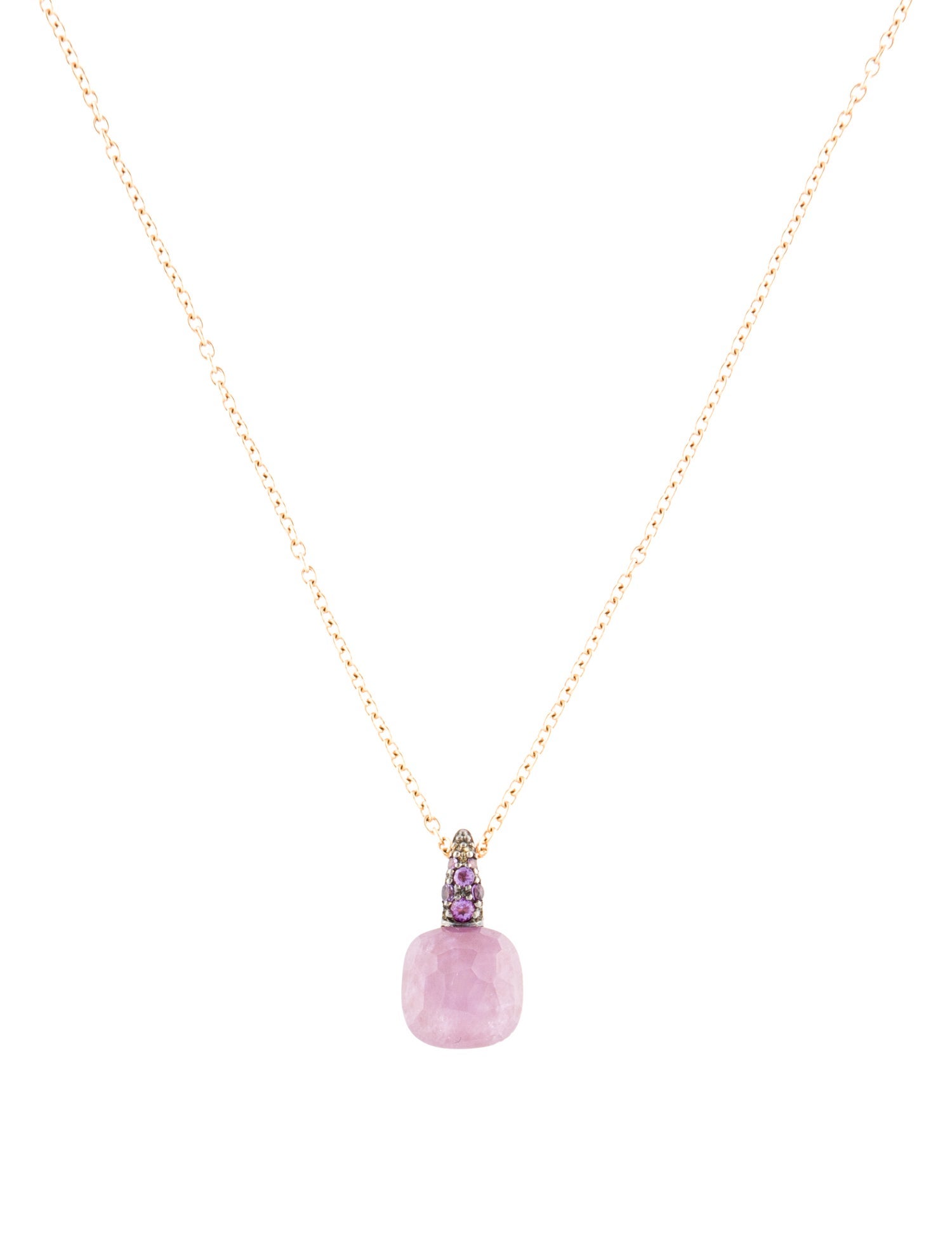 Pomellato 18K Jade & Amethyst Capri Pendant Necklace