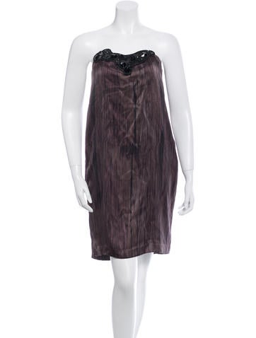 Ports 1961 Embellished Silk Mini Dress