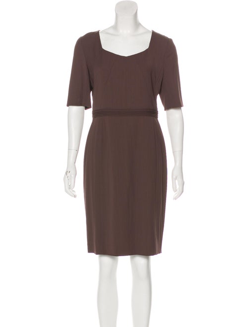 Ports 1961 Square Neck Knee-Length Dress brown