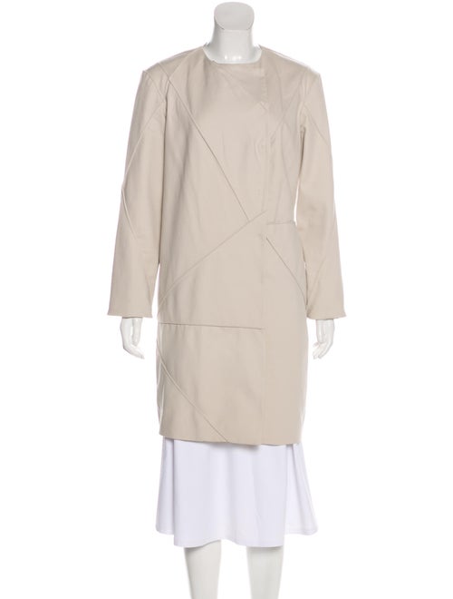 Ports 1961 Paneled Knee-Length Coat Beige