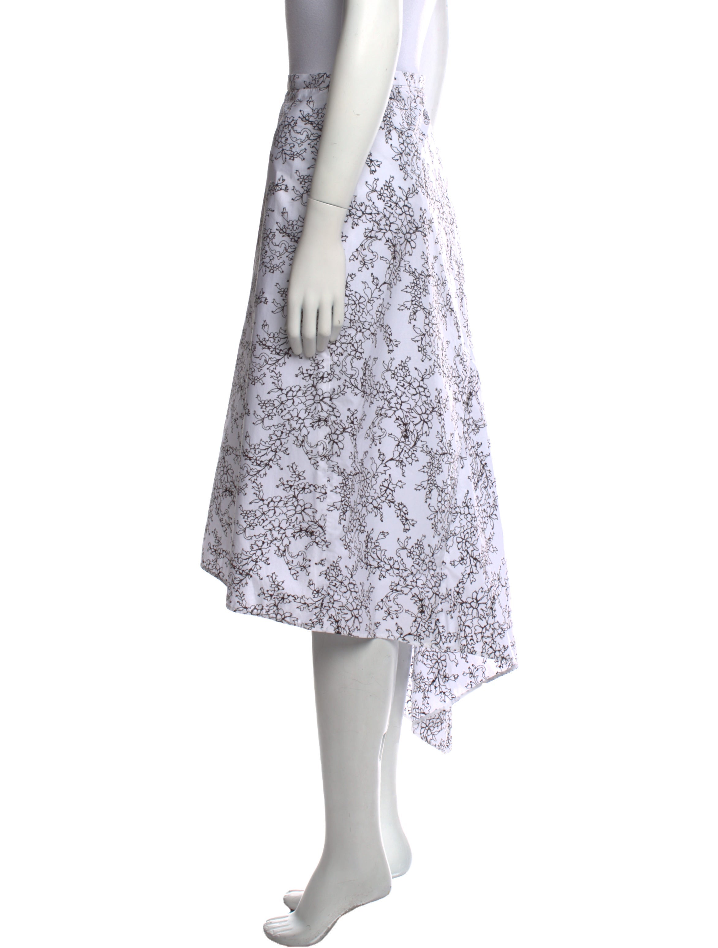 Ports 1961 Floral Print Midi Length Skirt