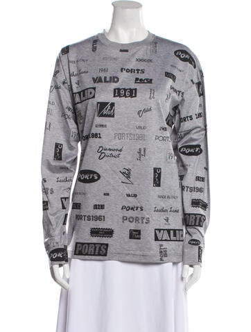 Ports 1961 Tops Graphic Print Crew Neck Sweatshirt XS