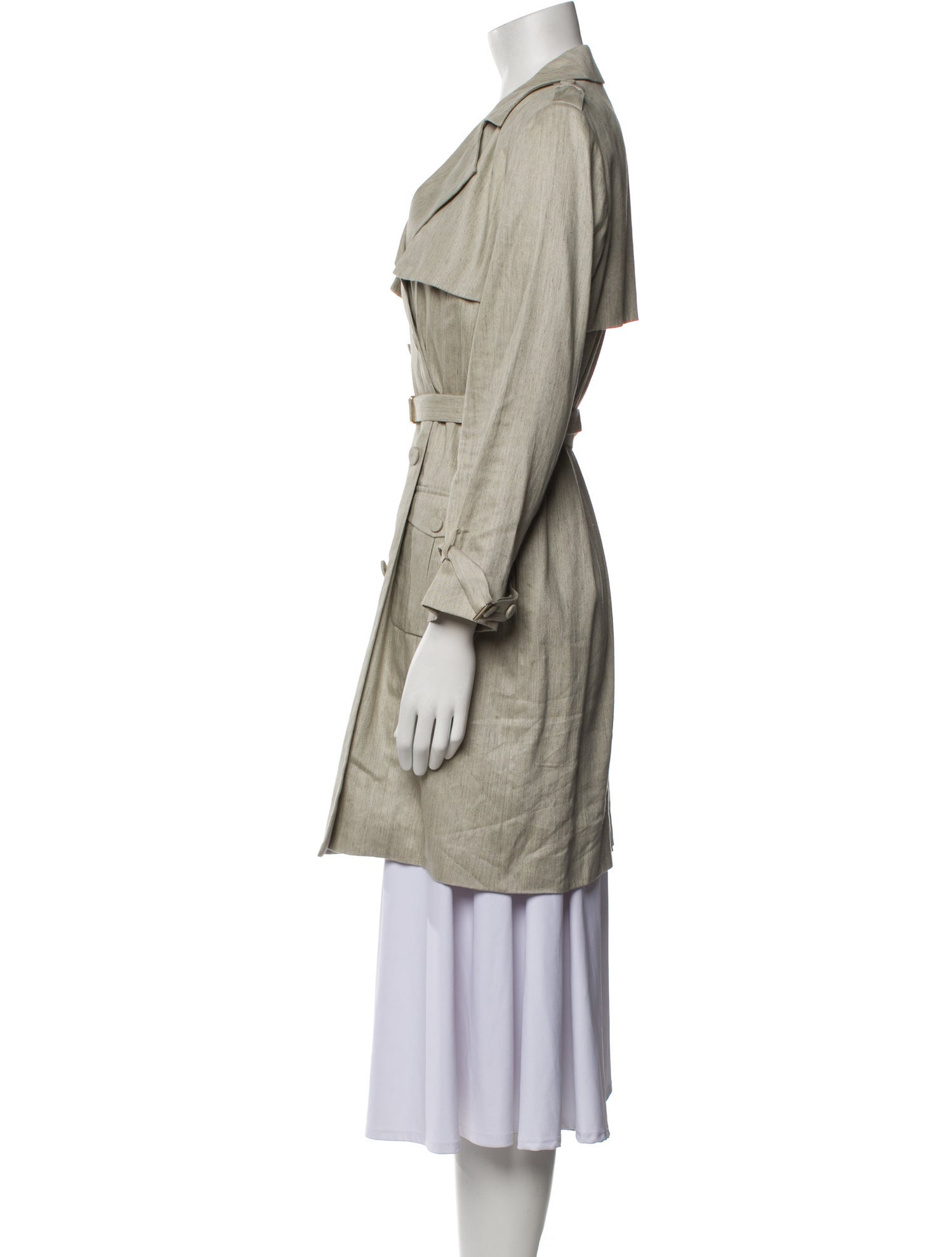 Ports 1961 Linen Trench Coat