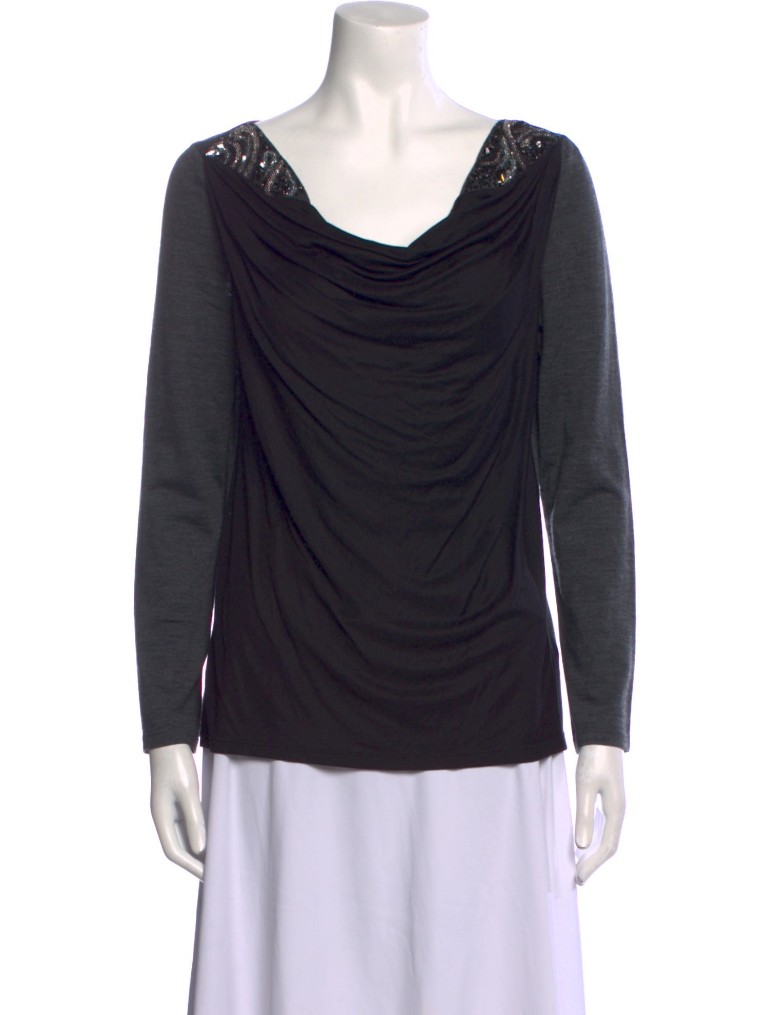 Ports 1961 Wool Cowl Neck Top