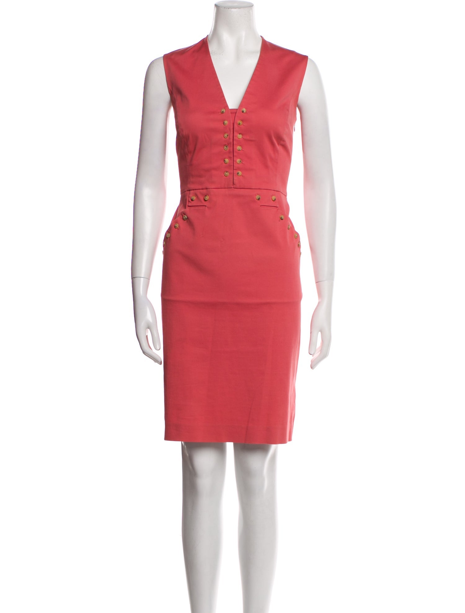 Ports 1961 V-Neck Knee-Length Dress