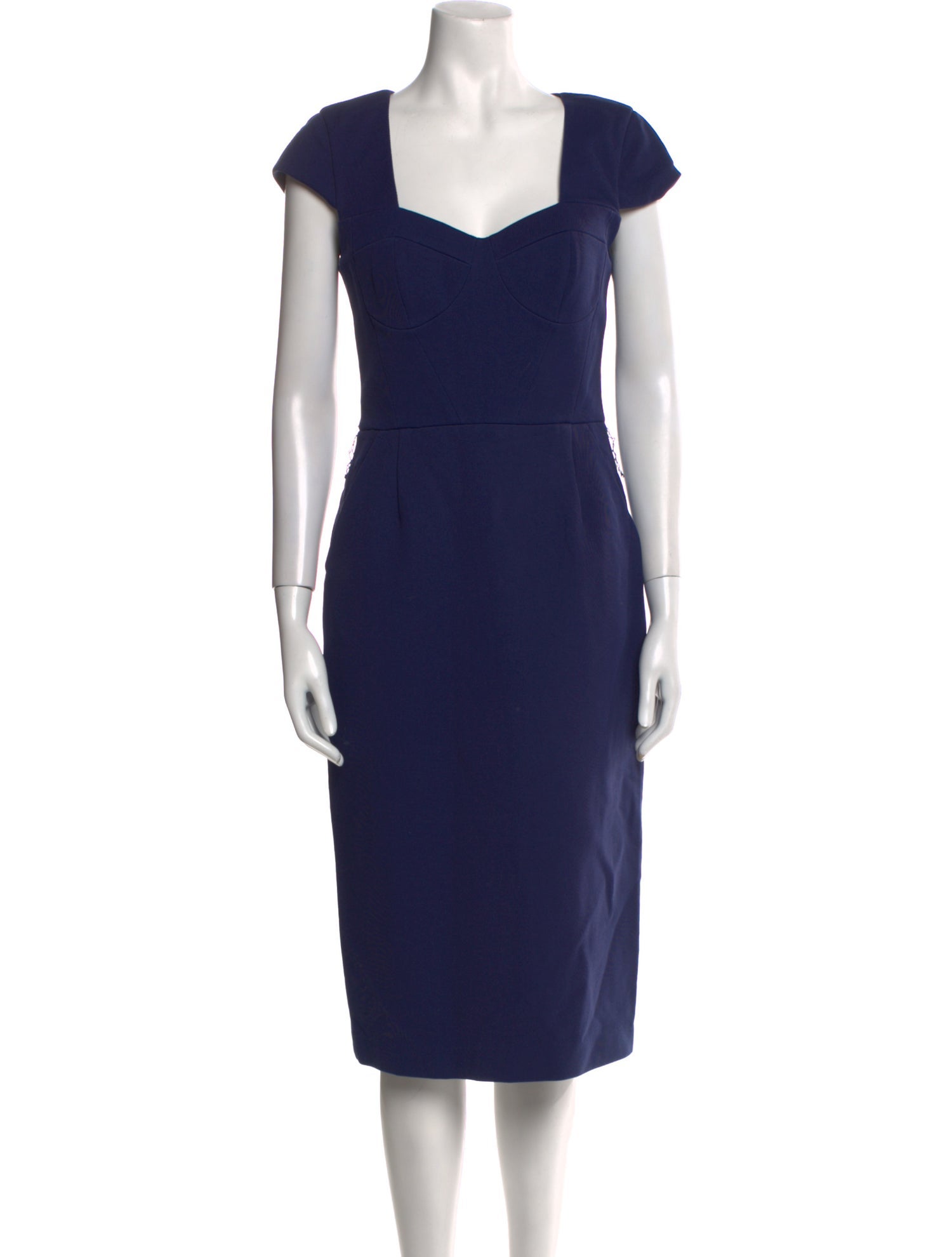 Ports 1961 Square Neckline Midi Length Dress