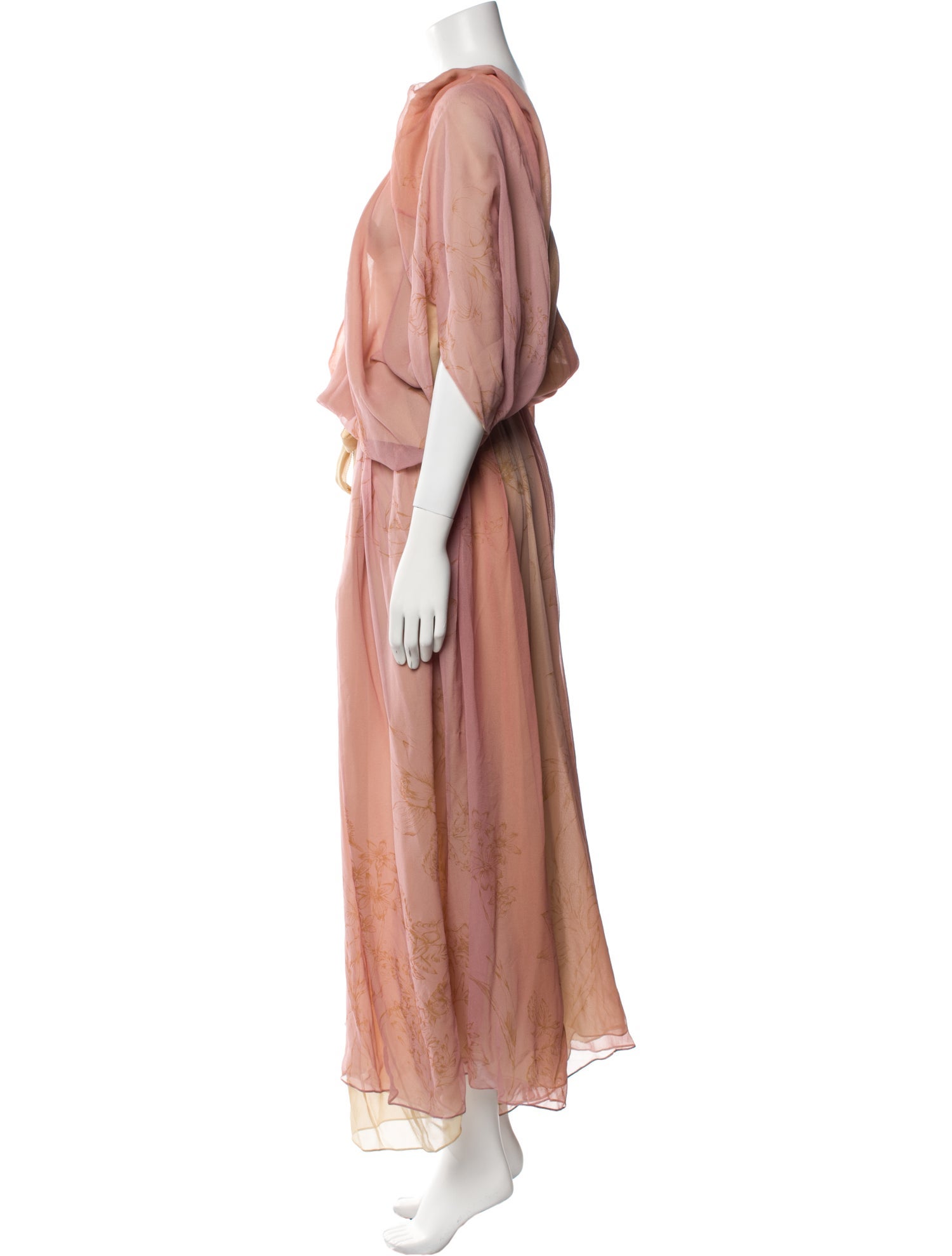 Ports 1961 Silk Plunge Neckline Jumpsuit