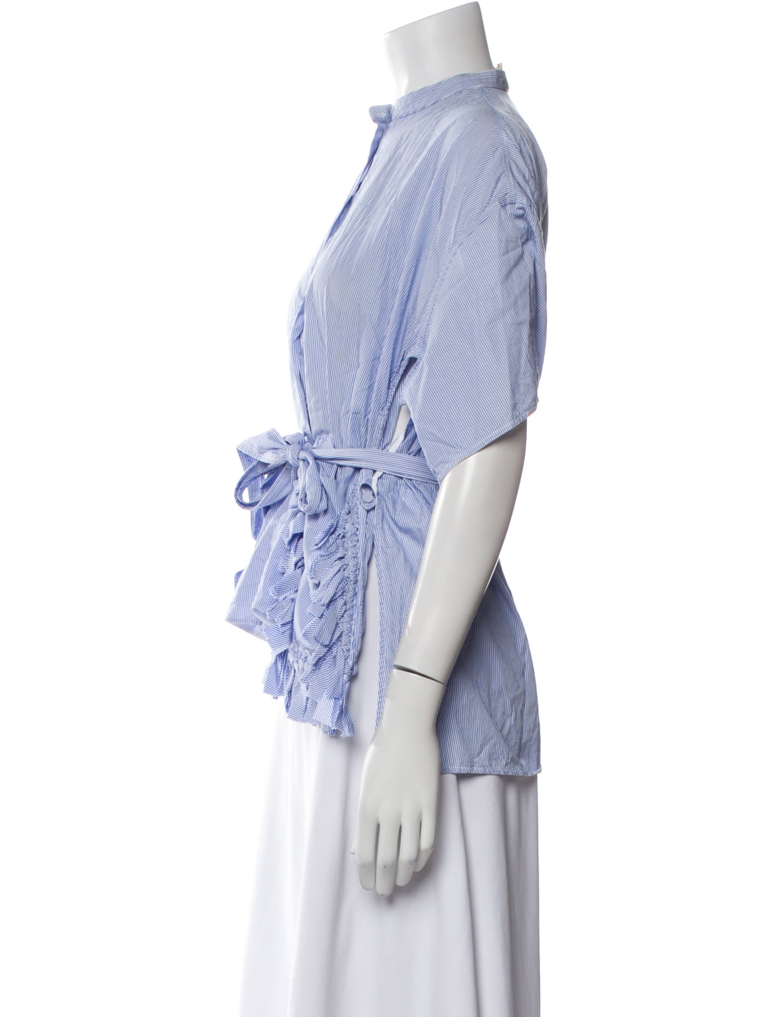 Ports 1961 Striped Mock Neck Blouse