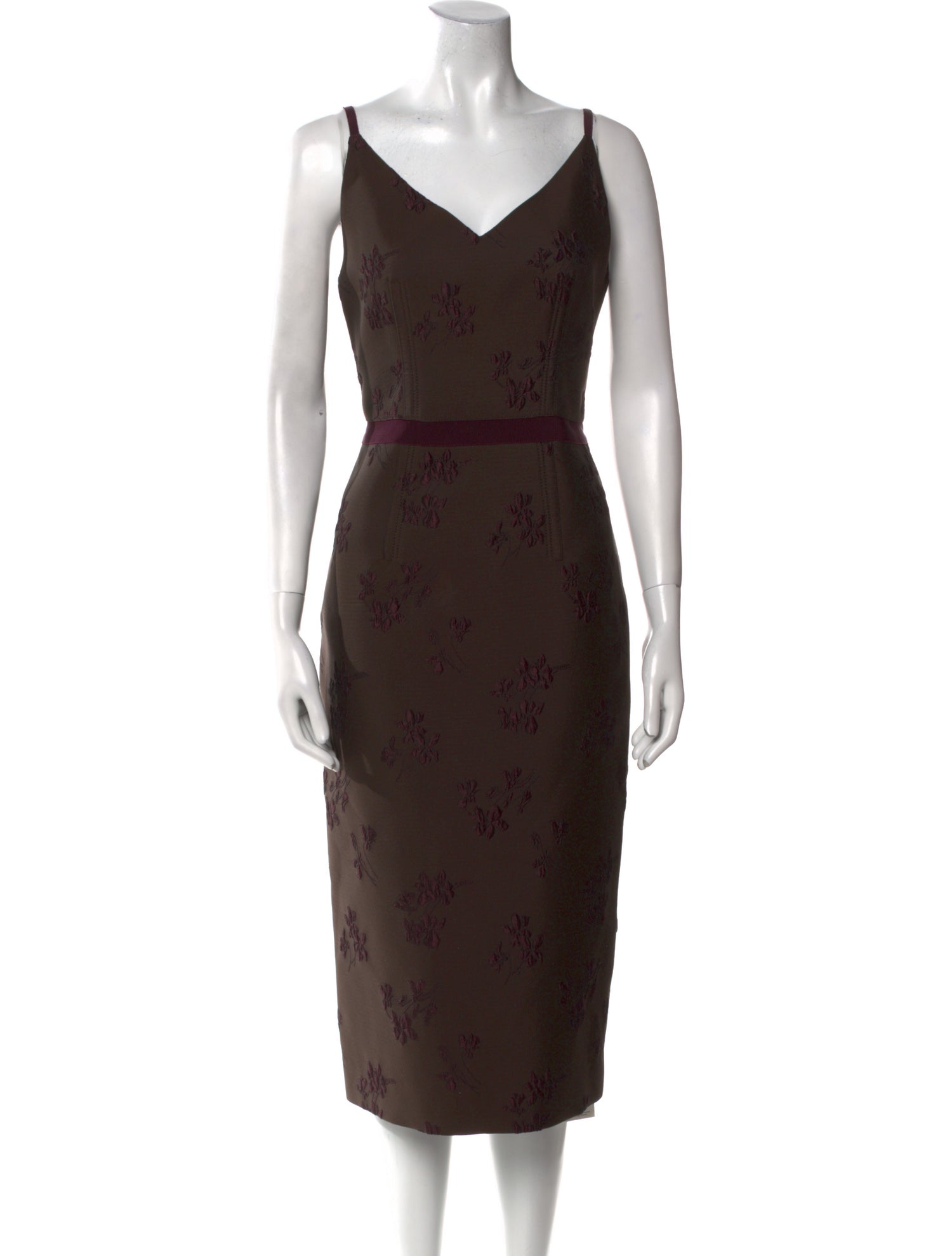 Ports 1961 Floral Print Midi Length Dress