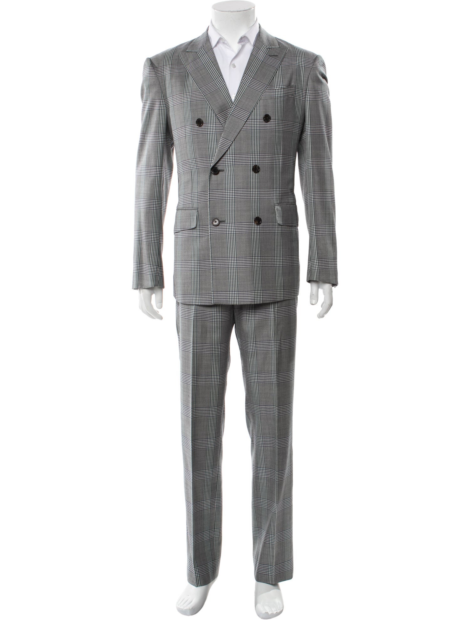 Ports 1961 Wool Plaid Print Two-Piece Suit w/ Tags