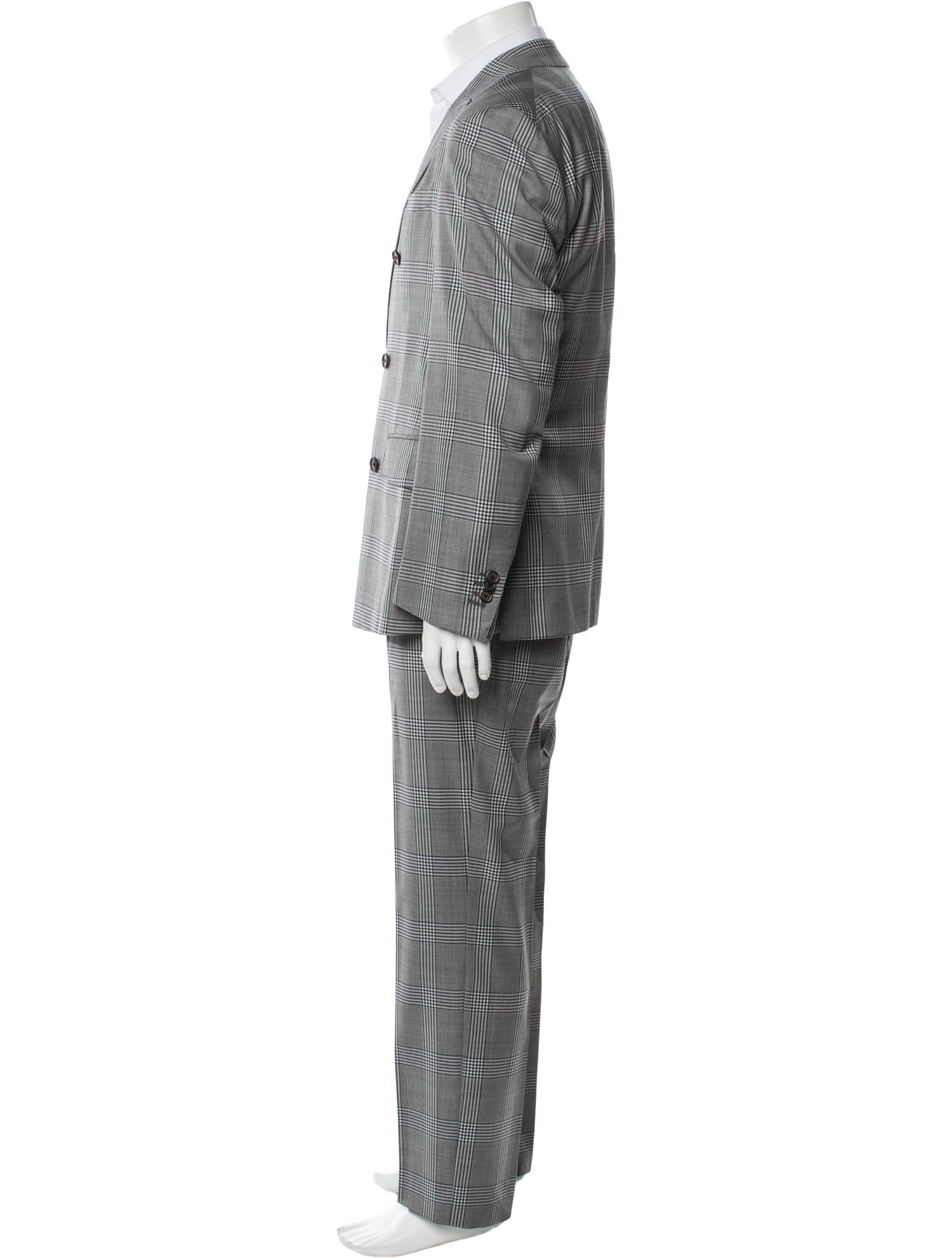 Ports 1961 Wool Plaid Print Two-Piece Suit w/ Tags