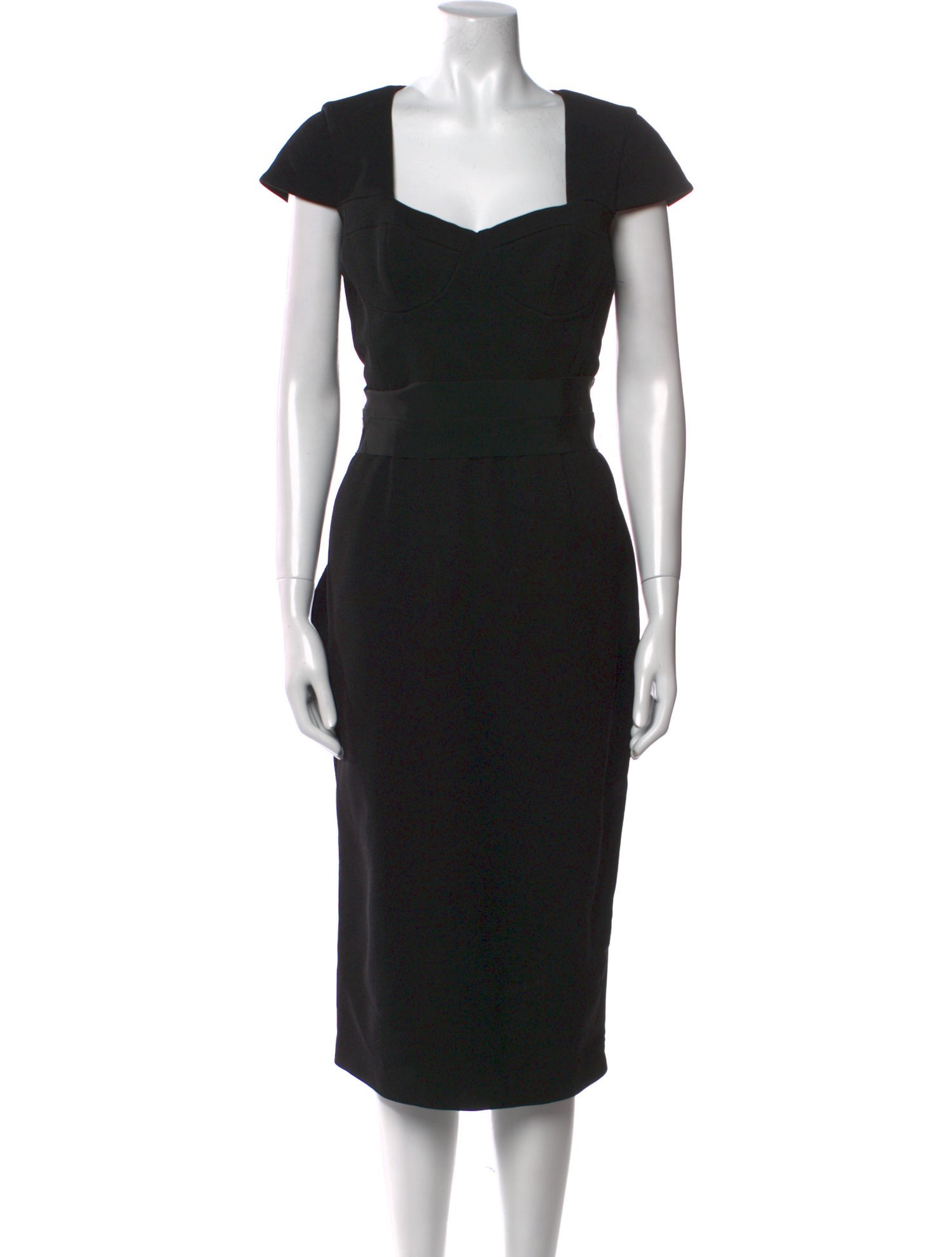 Ports 1961 Square Neckline Midi Length Dress