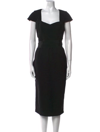 Ports 1961 Square Neckline Midi Length Dress