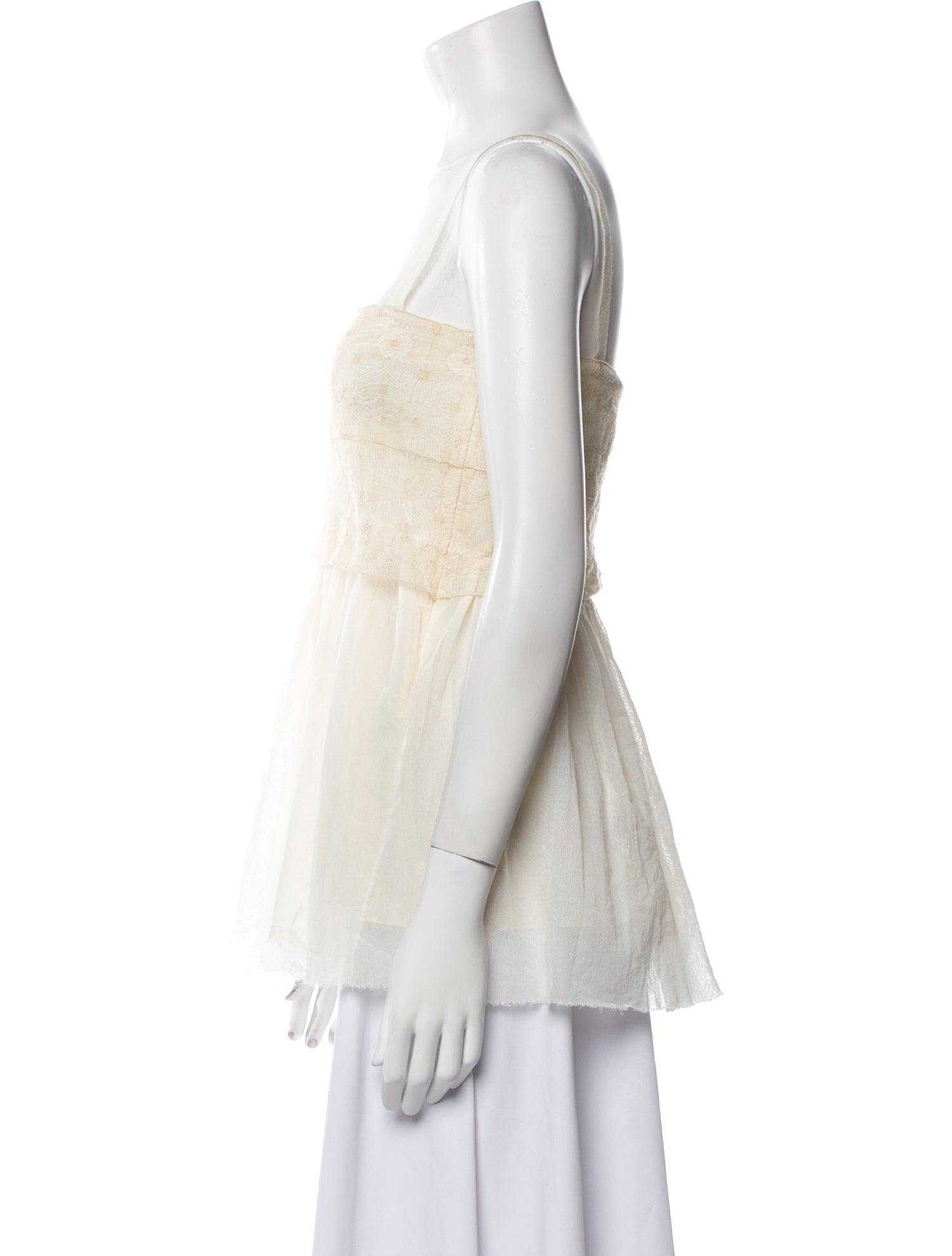 Ports 1961 Square Neckline Sleeveless Blouse