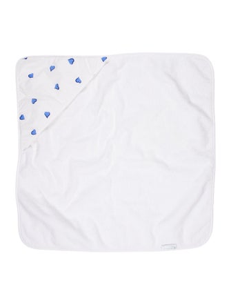 D.Porthault Paris Coeurs Blue Baby Bath Towel