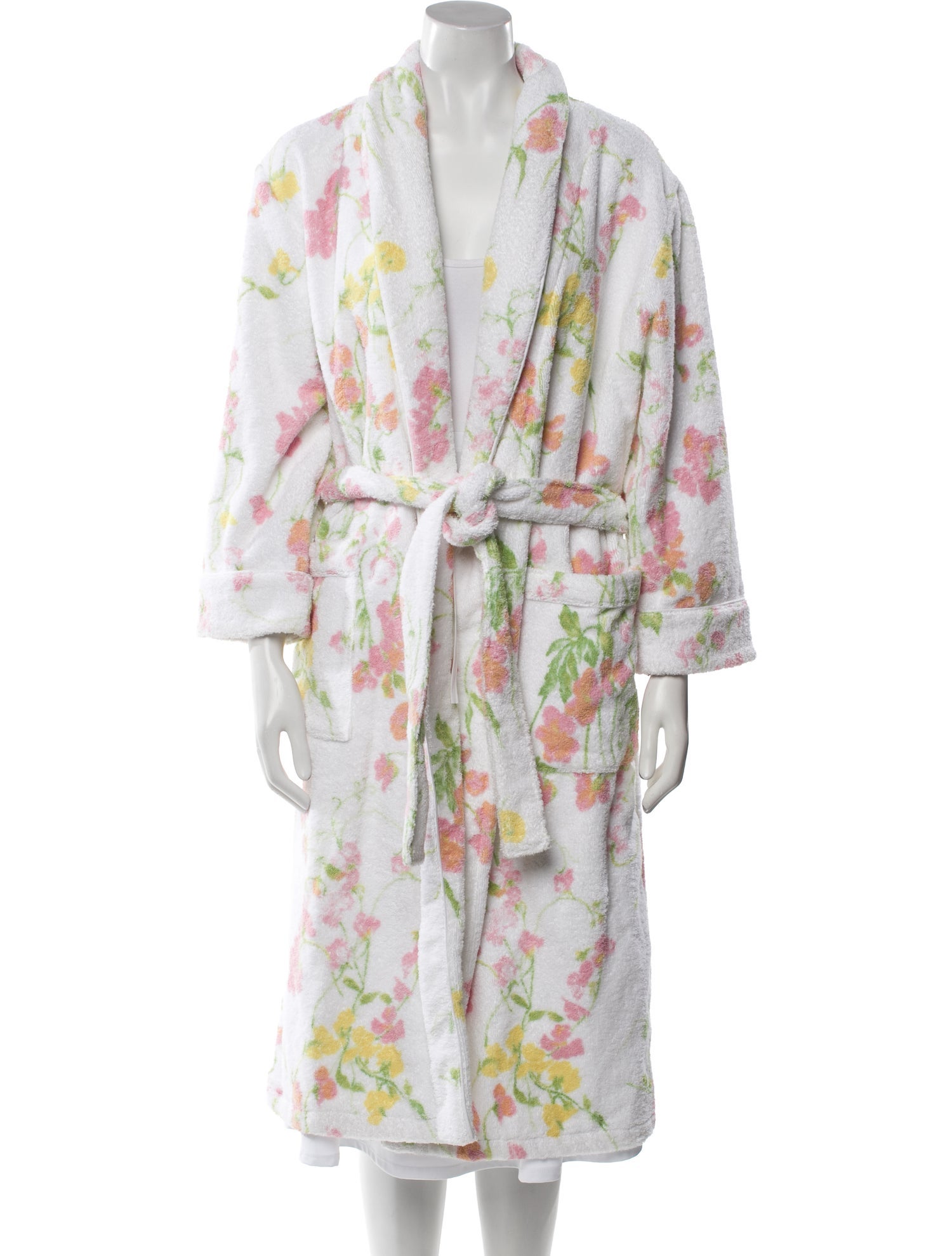 D.Porthault Paris Floral Print Robe